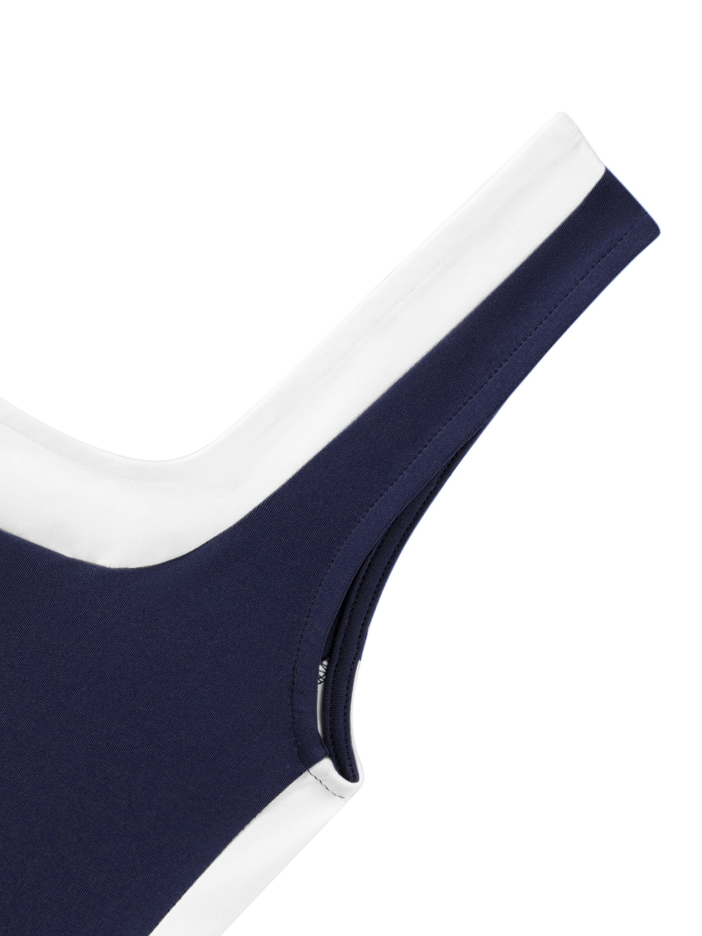 Women's Color Block Square Neck Tank Top Strappy Sleeveless Summer Crop Top