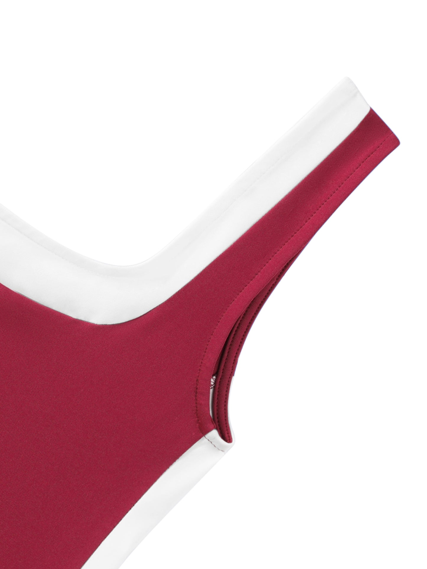 Women's Color Block Square Neck Tank Top Strappy Sleeveless Summer Crop Top