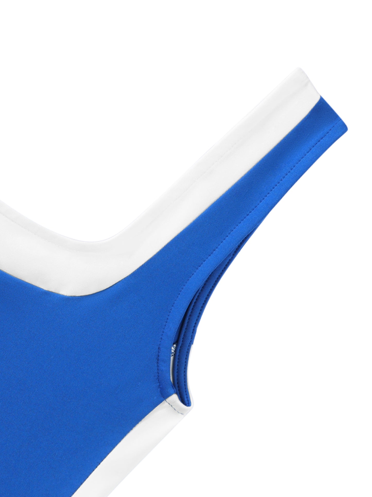 Women's Color Block Square Neck Tank Top Strappy Sleeveless Summer Crop Top