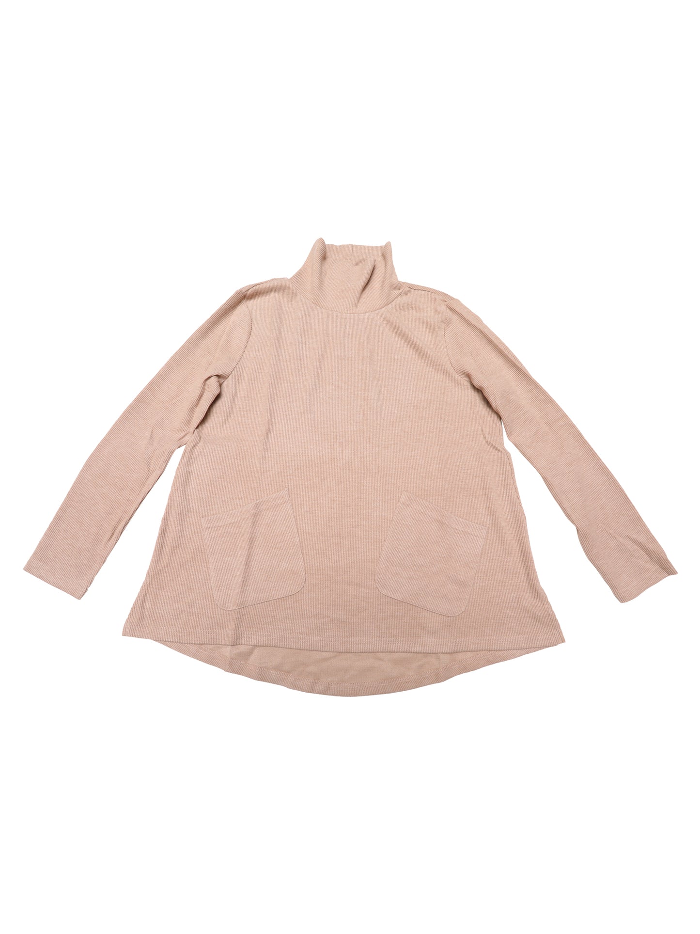 Women's Knit Pocket Pullover Turtleneck Fall Winter Long Sleeve Casual Sweater Tops