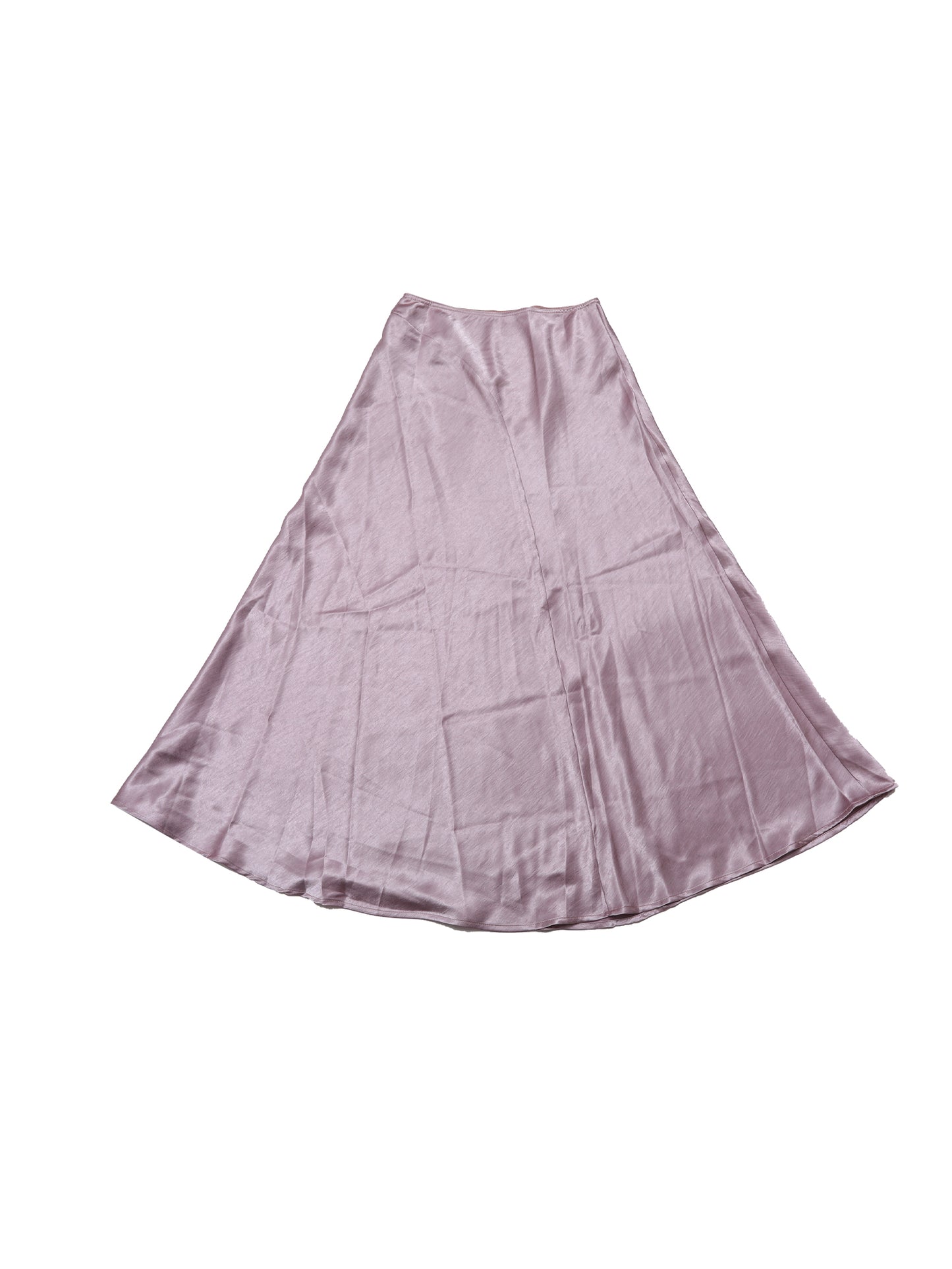 Women Satin Maxi Skirt High Waisted Elastic Waistband Flowy Elegant Skirt