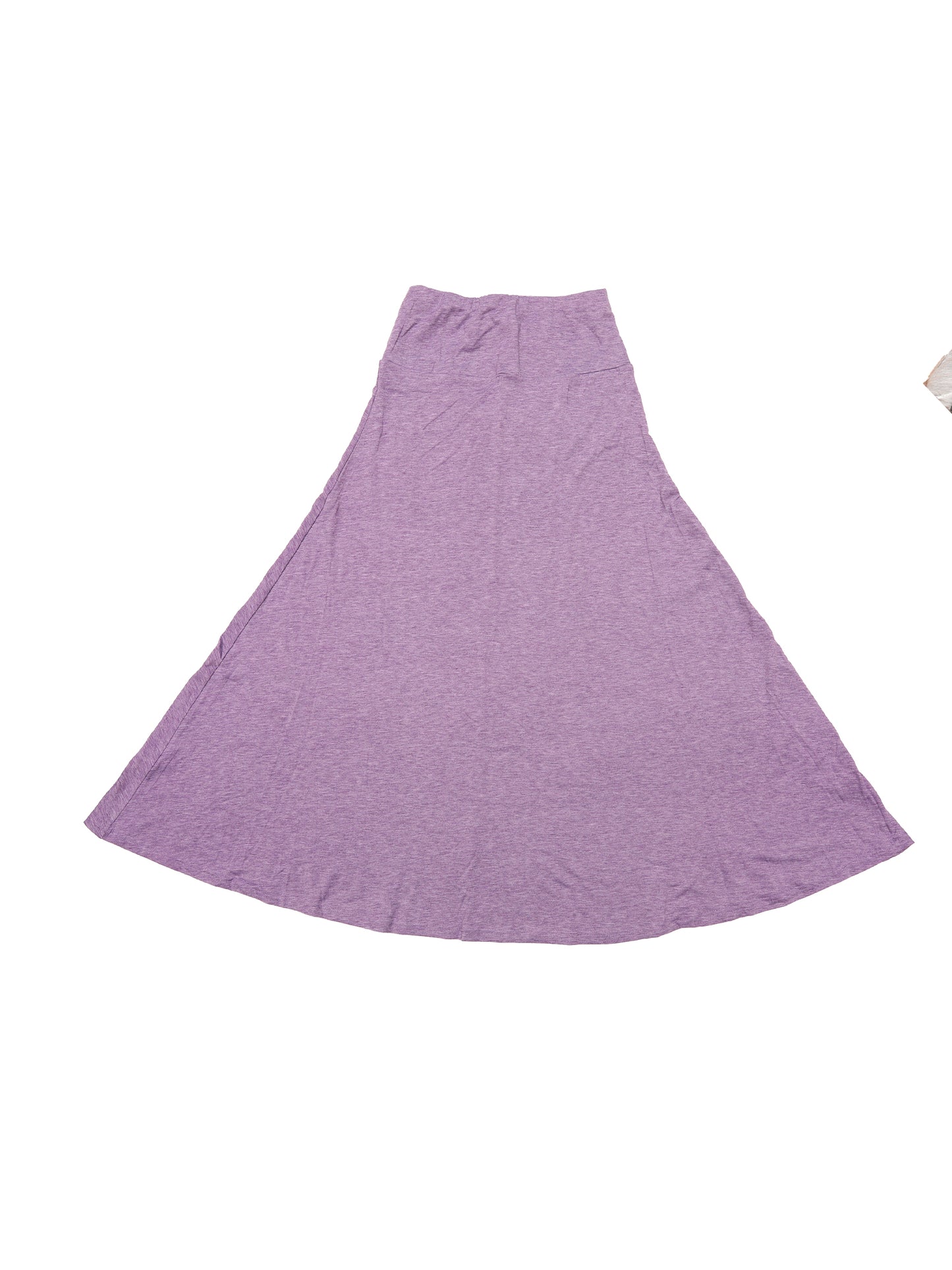 Women's High Waisted Solid Color Lightweight Flowy Flare Maxi Skirt