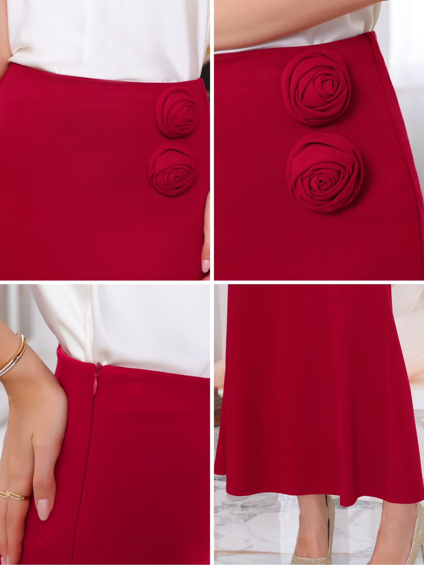 Women's Fishtail High Waist Formal Cocktail Evening Bodycon Long Maxi Mermaid Skirt