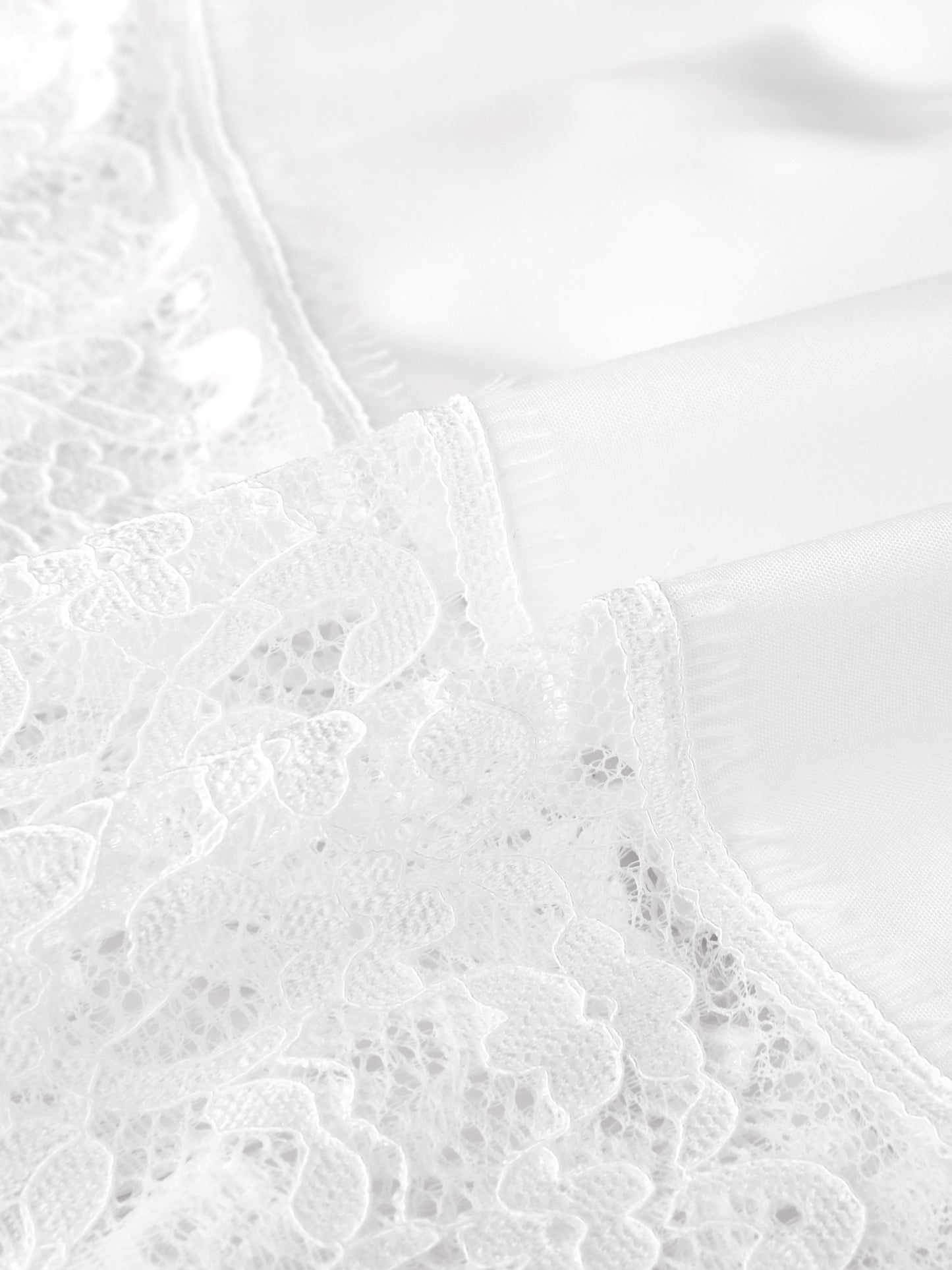 Minifalda plisada de encaje con cintura elástica y volantes para mujer