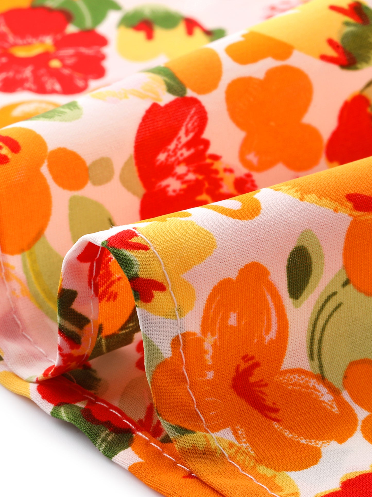 Women's Floral Midi Skirt Peasant Elastic Waist A-Line Ditsy Printed Skirts