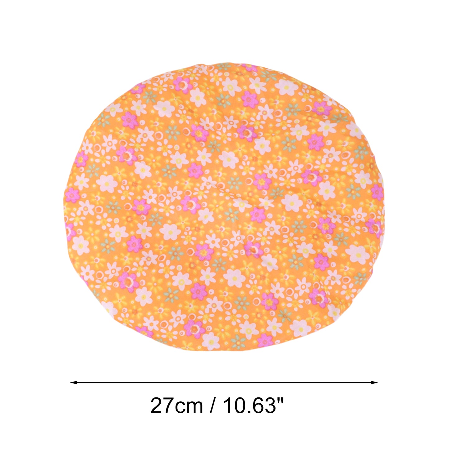 1 Pc Ditsy Floral Double Layer Shower Cap for Bathroom Yellow