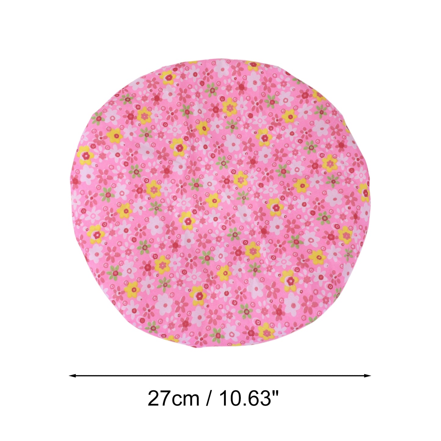 1 Pc Ditsy Floral Double Layer Shower Cap for Bathroom Red