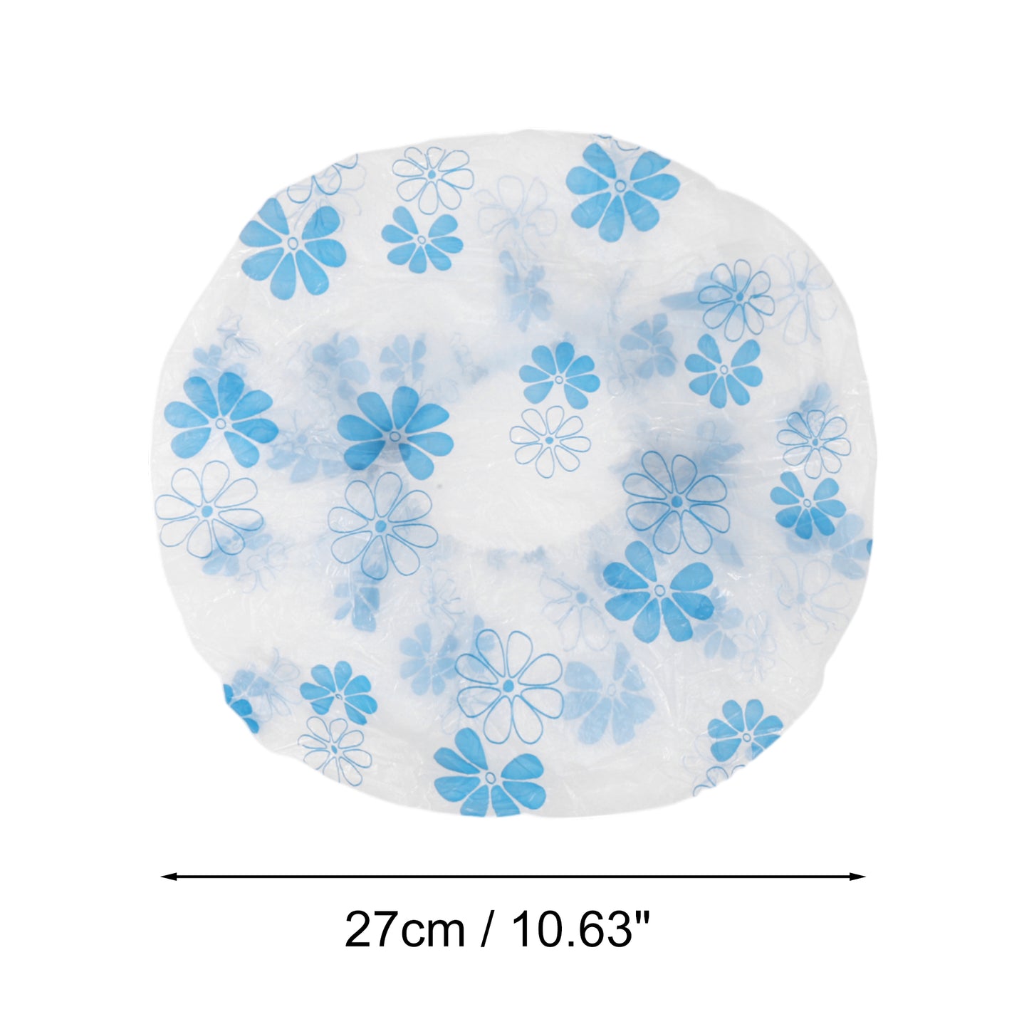 6 Pcs Disposable Flower Shower Cap for Bathroom Yellow Blue