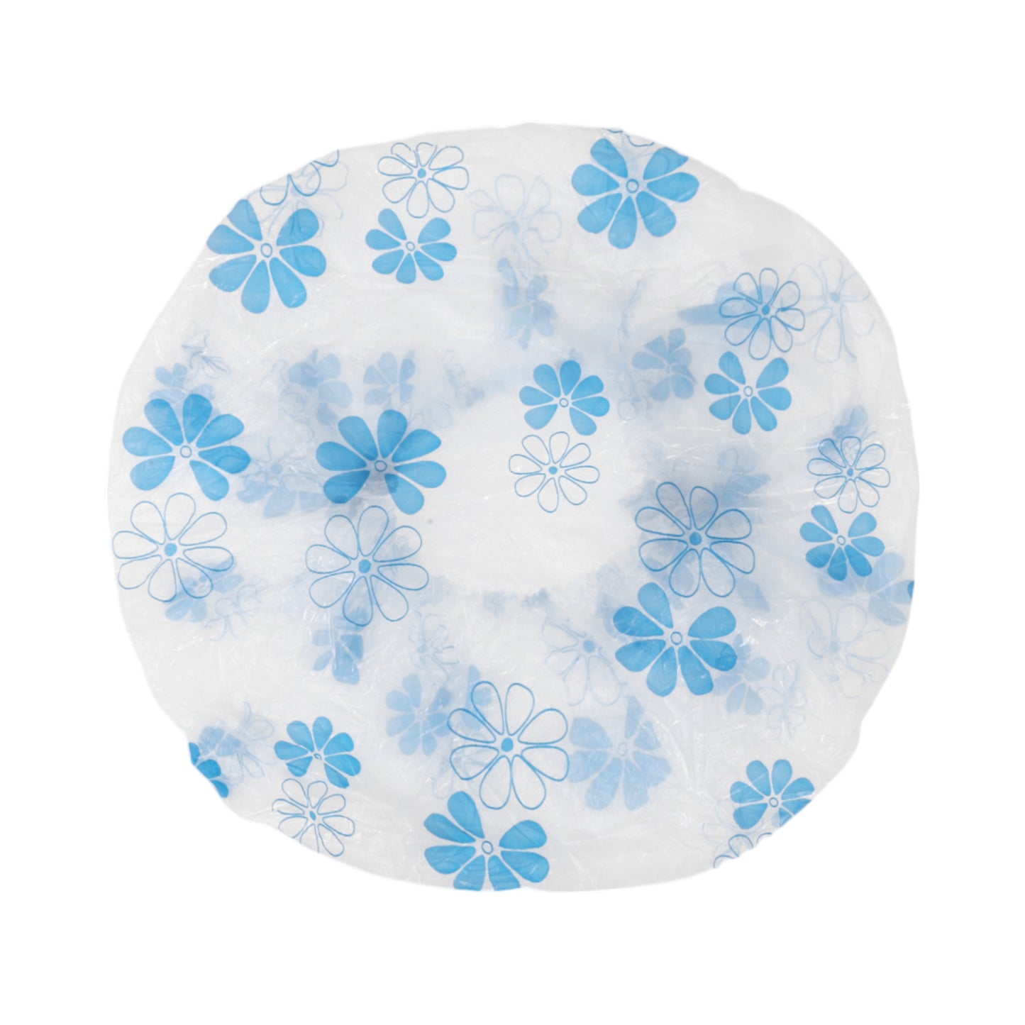 6 Pcs Disposable Flower Shower Cap for Bathroom Yellow Blue