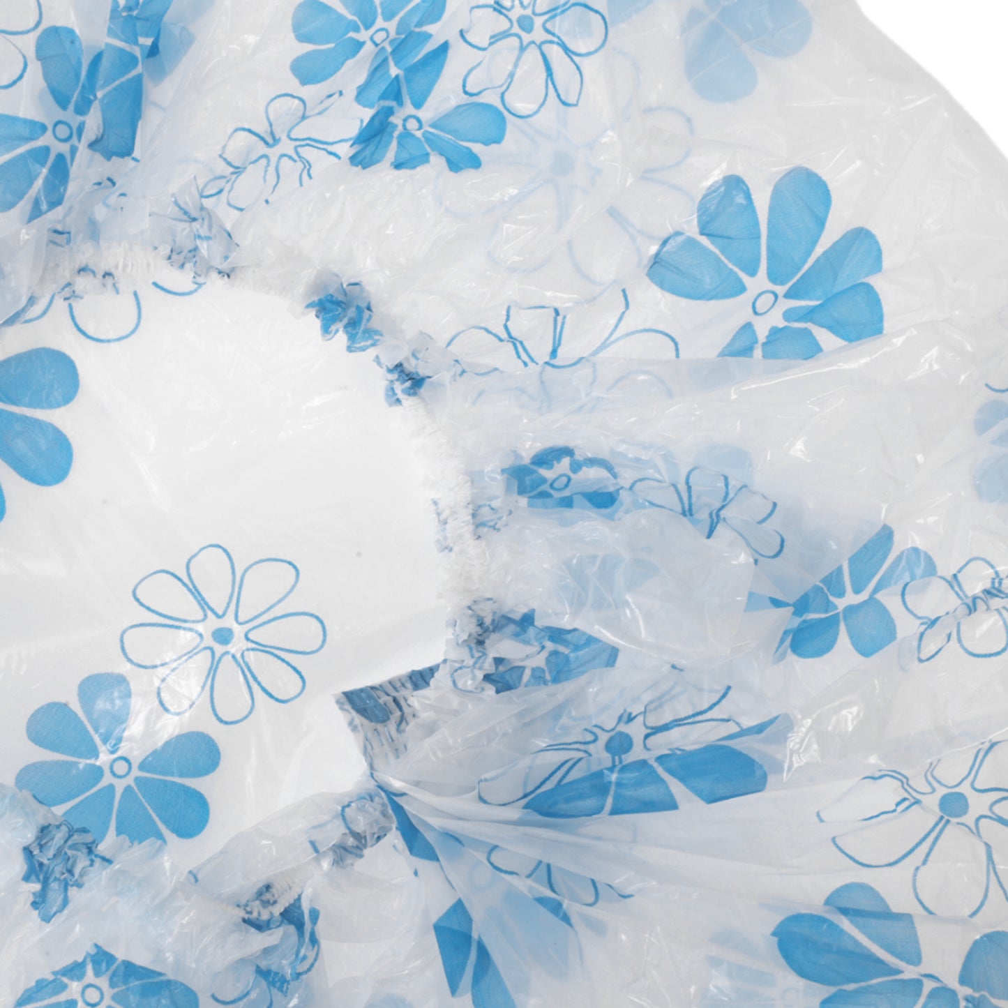 6 Pcs Disposable Flower Shower Cap for Bathroom Yellow Blue