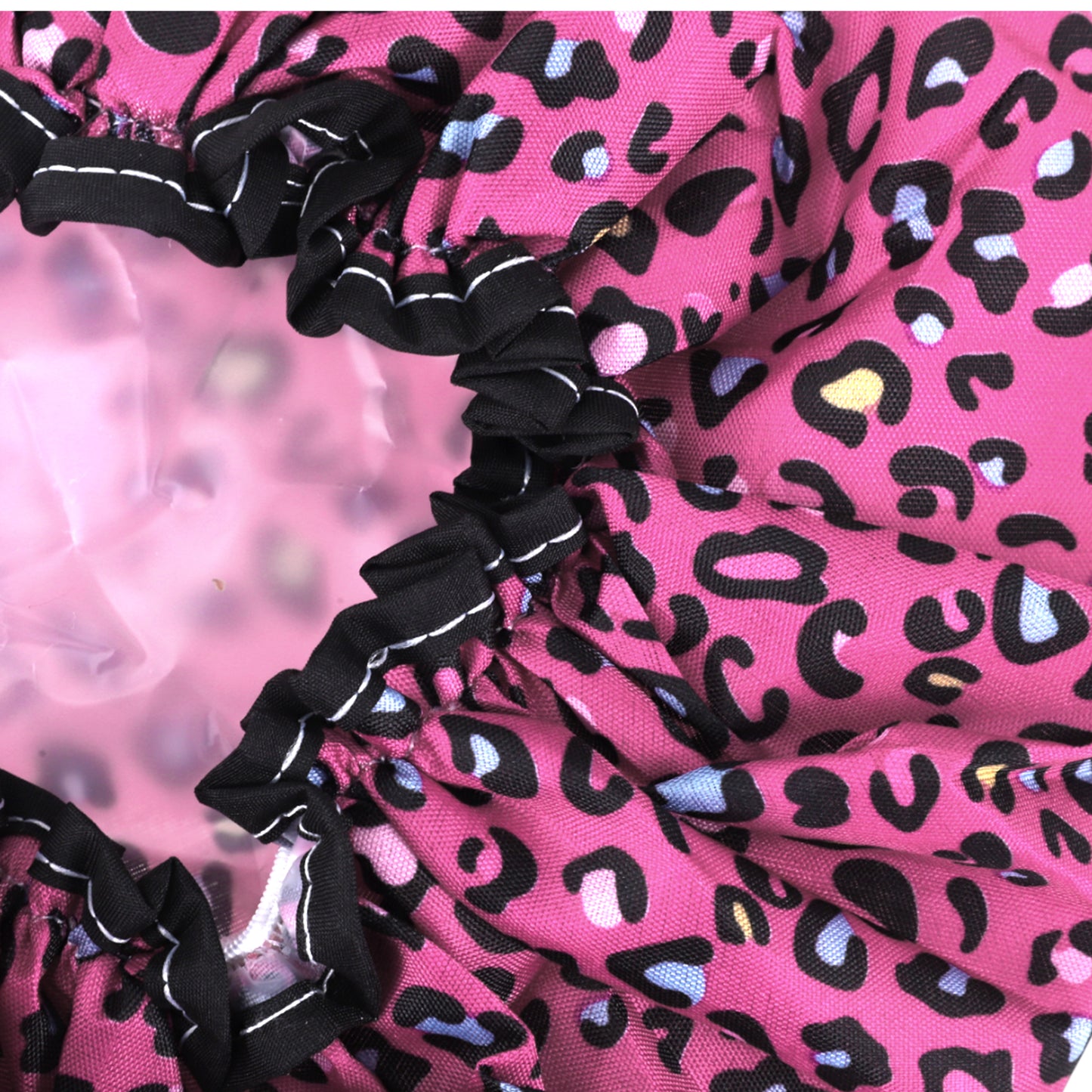 1 Pc Leopard Double Layer Shower Cap for Bathroom Red