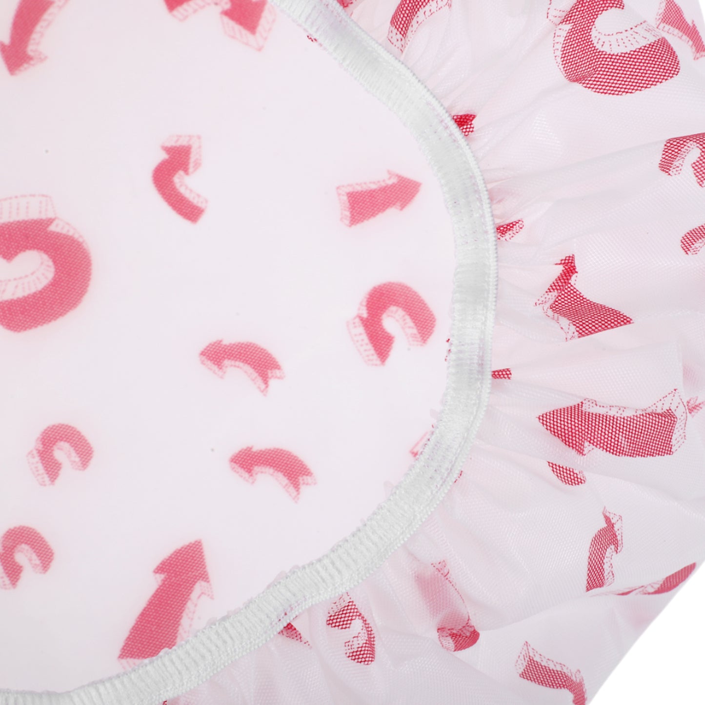 5 Pcs Arrow Single Layer Shower Cap for Bathroom Red White