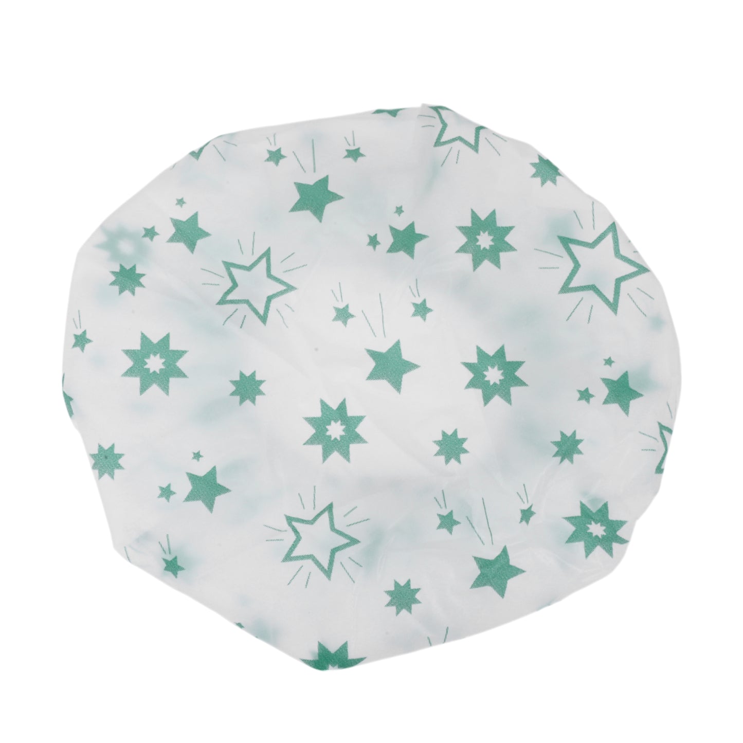 5 Pcs Pentagram Single Layer Shower Cap for Bathroom Green White