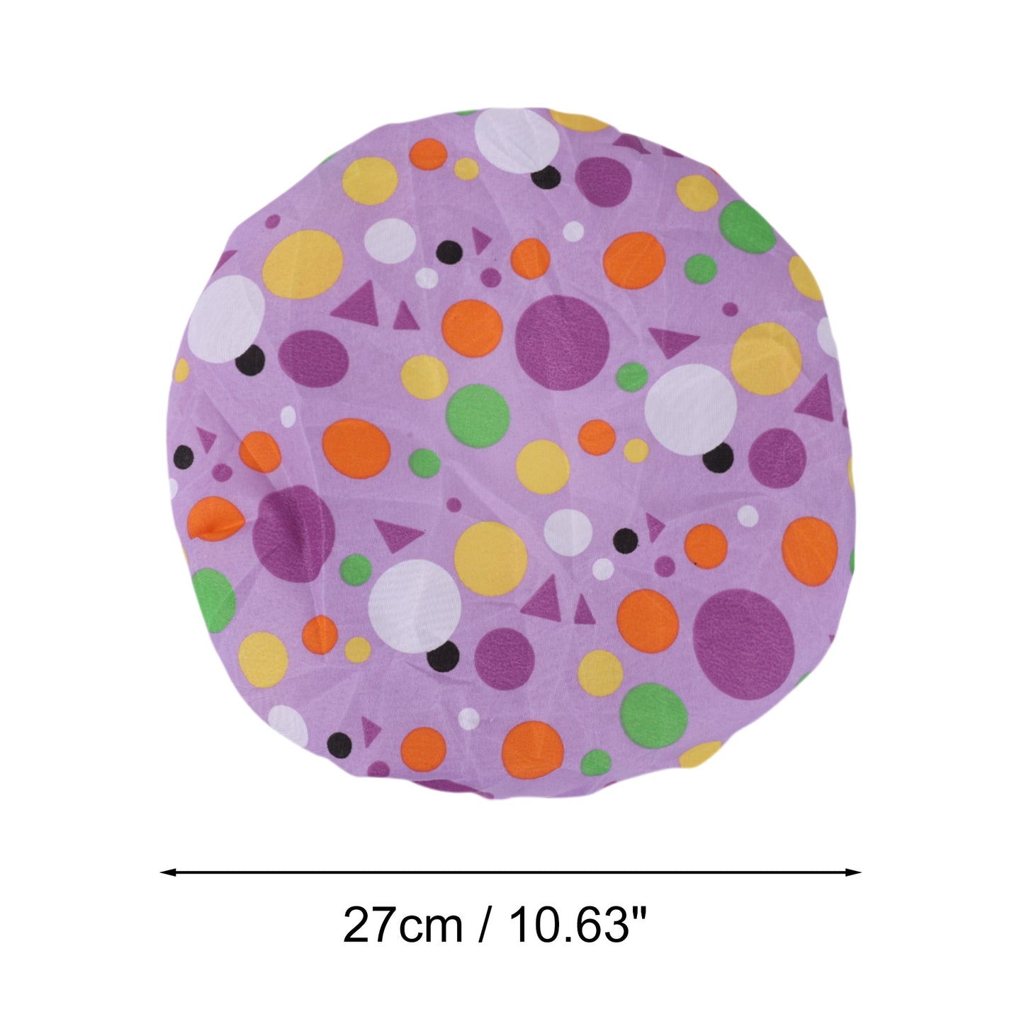 1 Pc Geometric Double Layer Shower Cap for Bathroom Purple