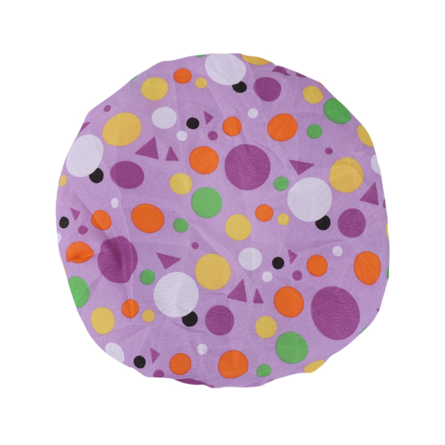 1 Pc Geometric Double Layer Shower Cap for Bathroom Purple