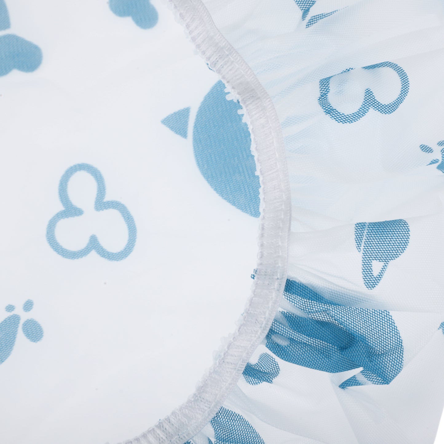5 Pcs Print Single Layer Shower Cap for Bathroom Blue