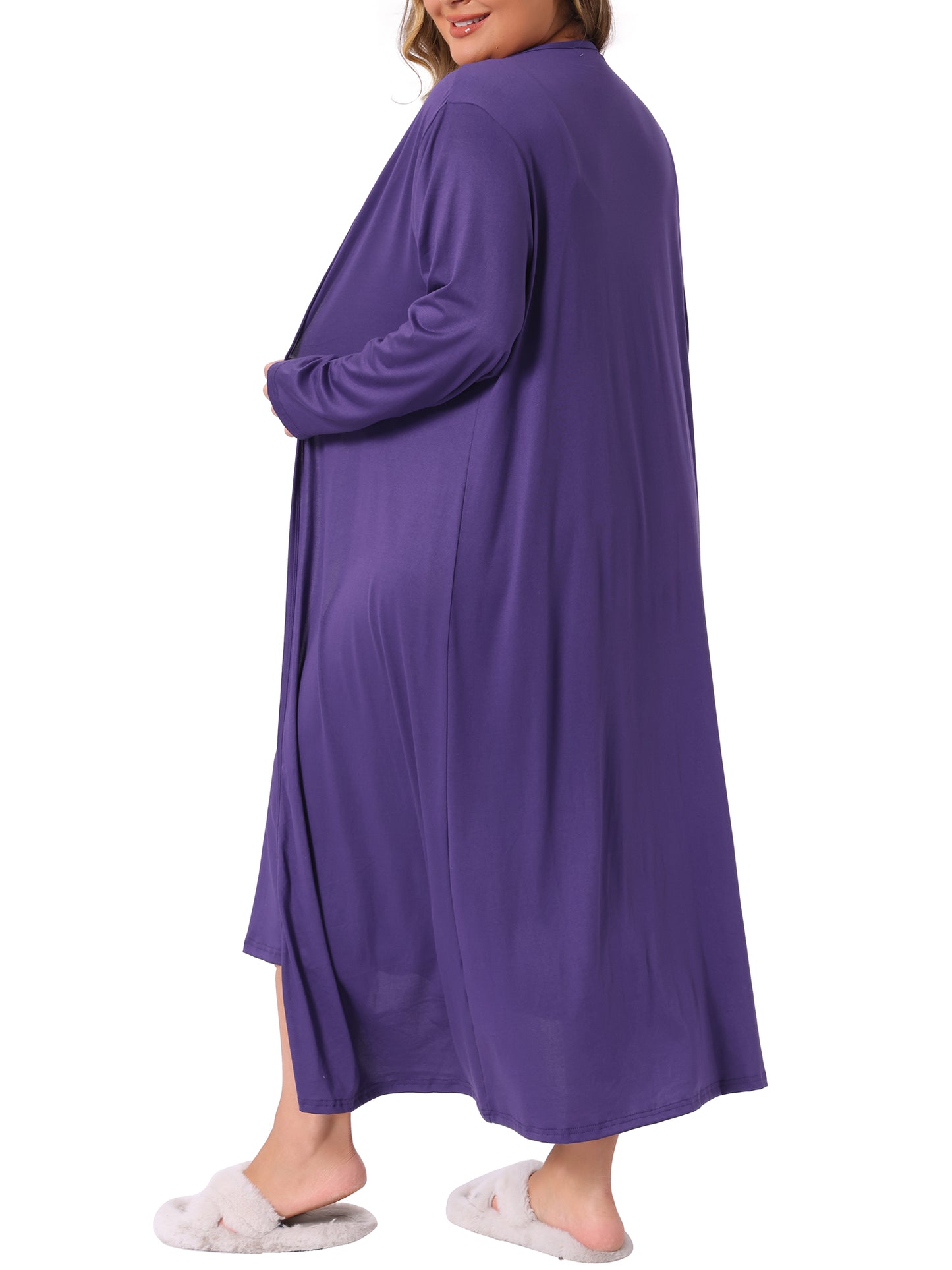 Women Plus Size Sleepwear 2 Piece Nightgown with Robes Set Spaghetti Straps Full Length Nightwear