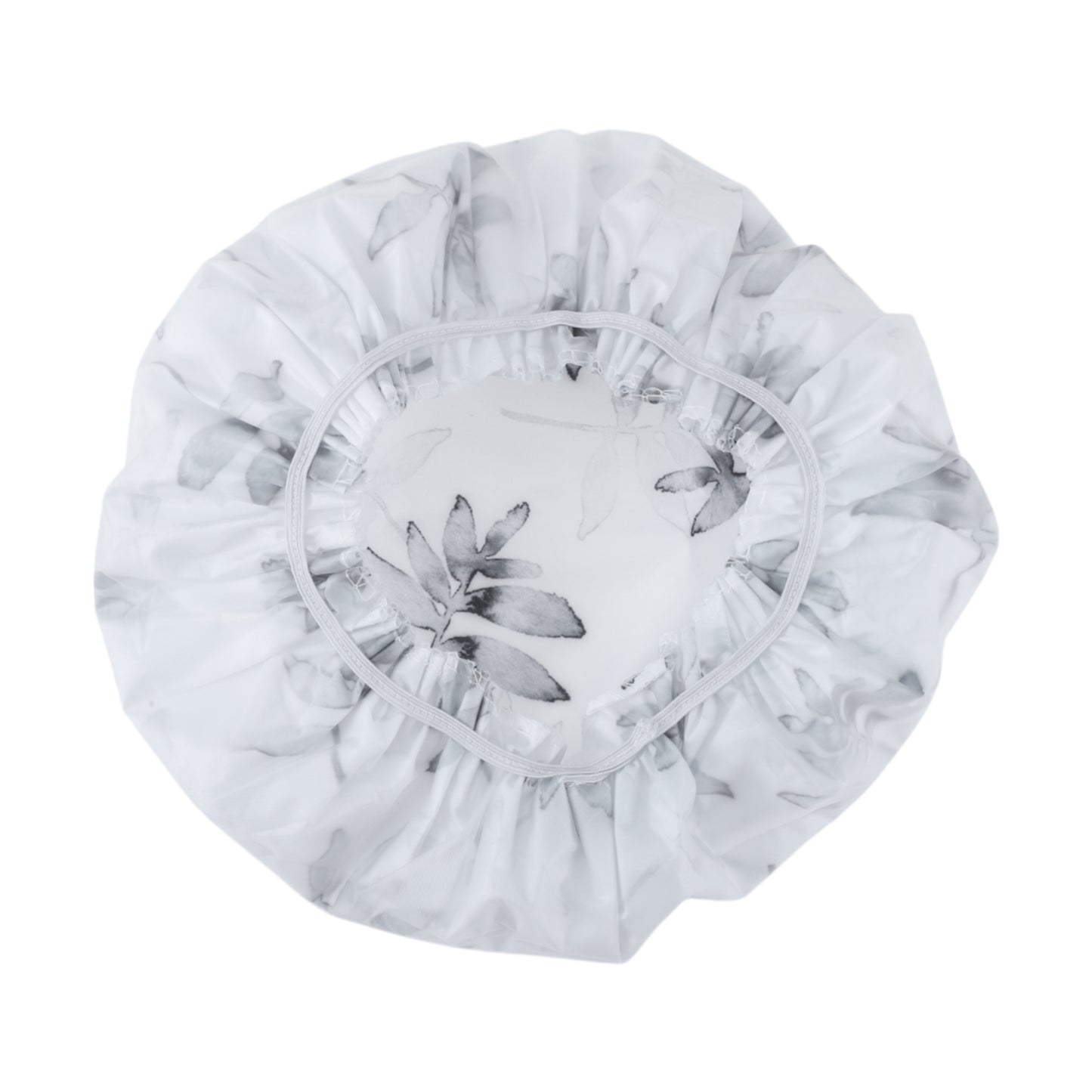 1 Pc Durable Shower Cap for Business Travel White Blue