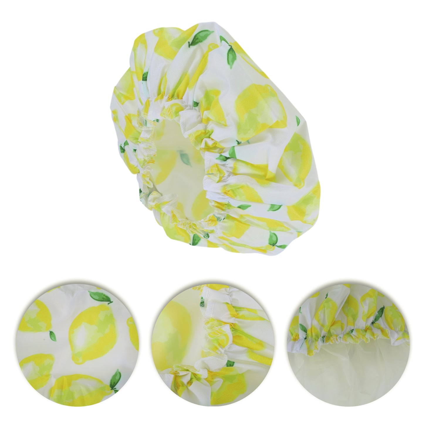 1 Pc Durable Shower Cap for Business Travel Yellow White