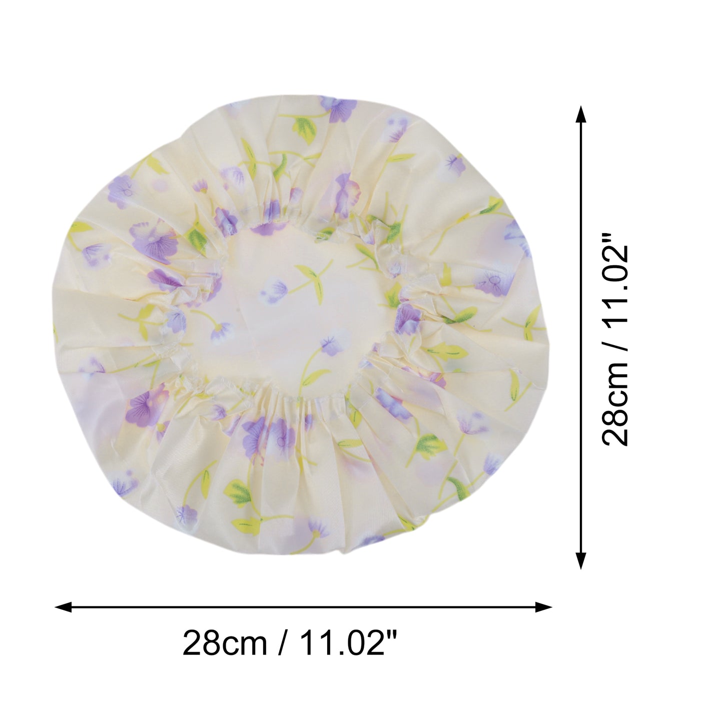 2 Pcs Durable Shower Cap for Business Travel Light Yellow
