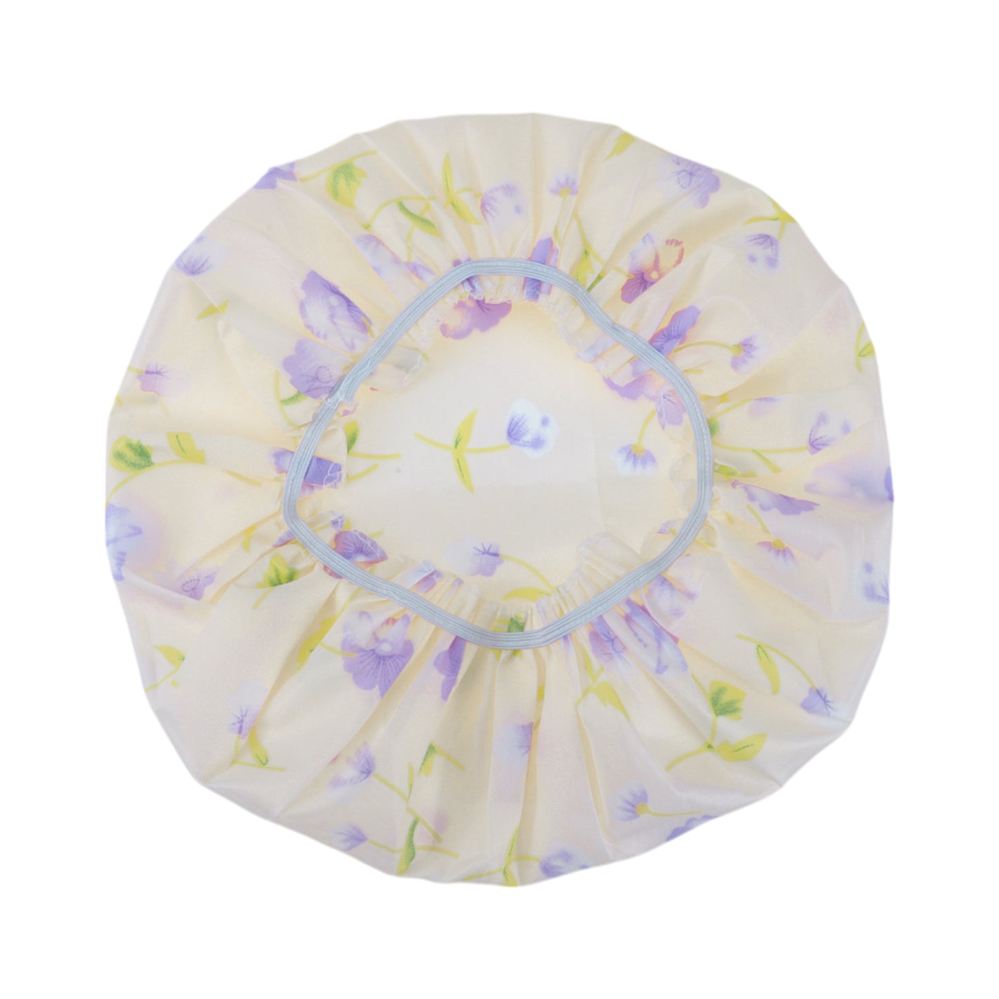 2 Pcs Durable Shower Cap for Business Travel Light Yellow