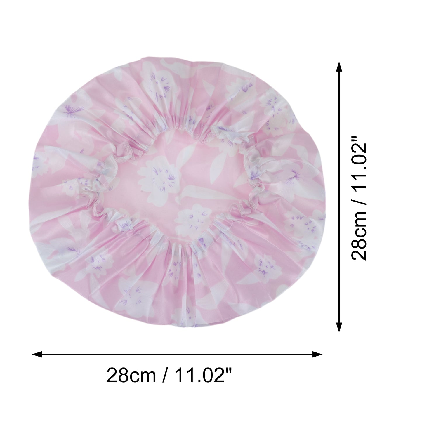 2 Pcs Durable Shower Cap for Business Travel Pink