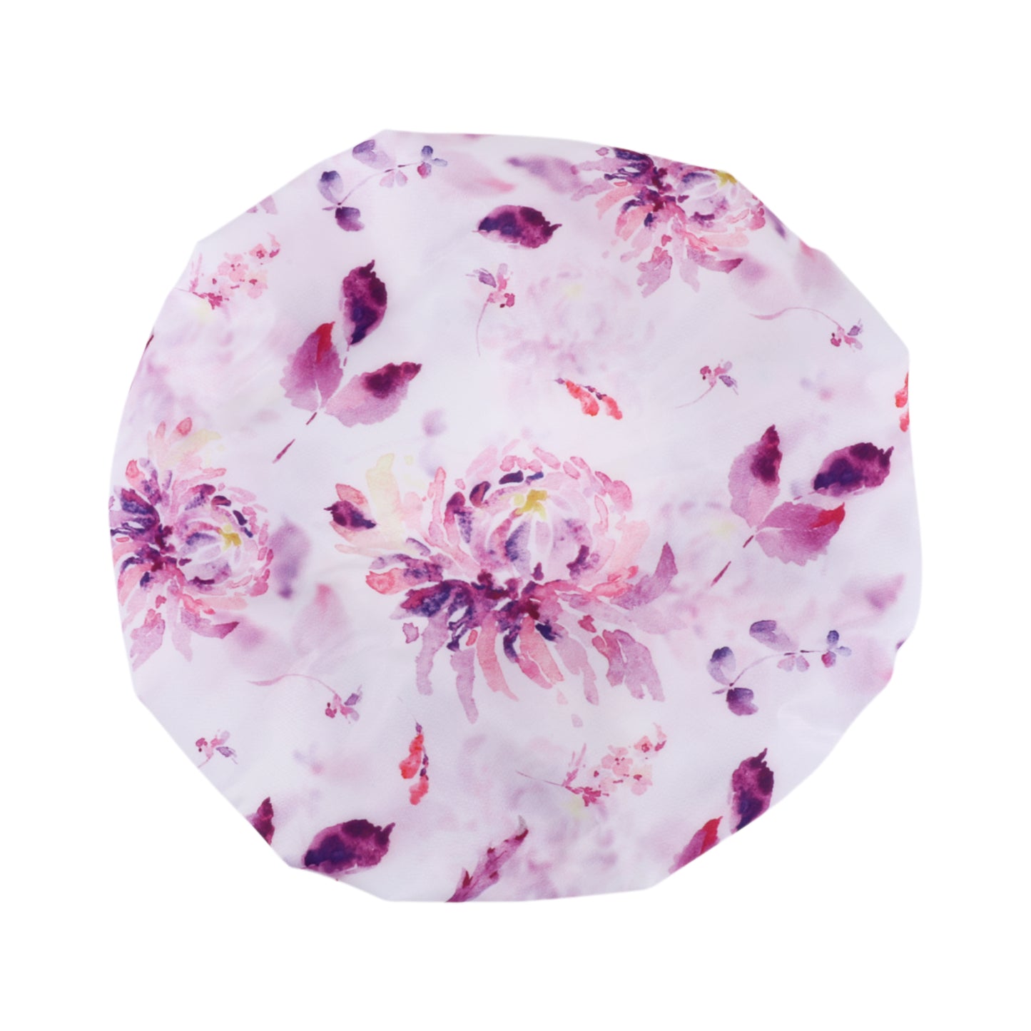 1 Pc Durable Shower Cap for Business Travel White Purple