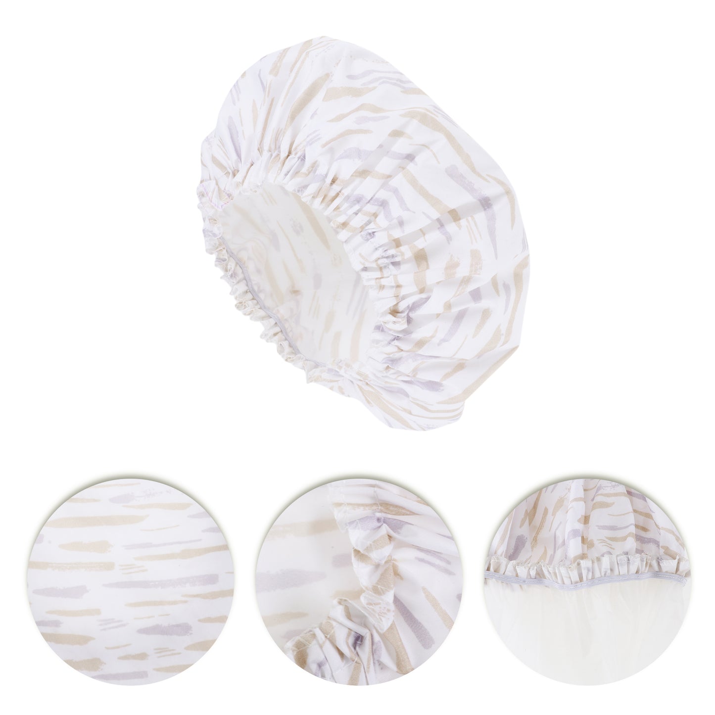 1 Pc Durable Shower Cap for Beauty Parlor White