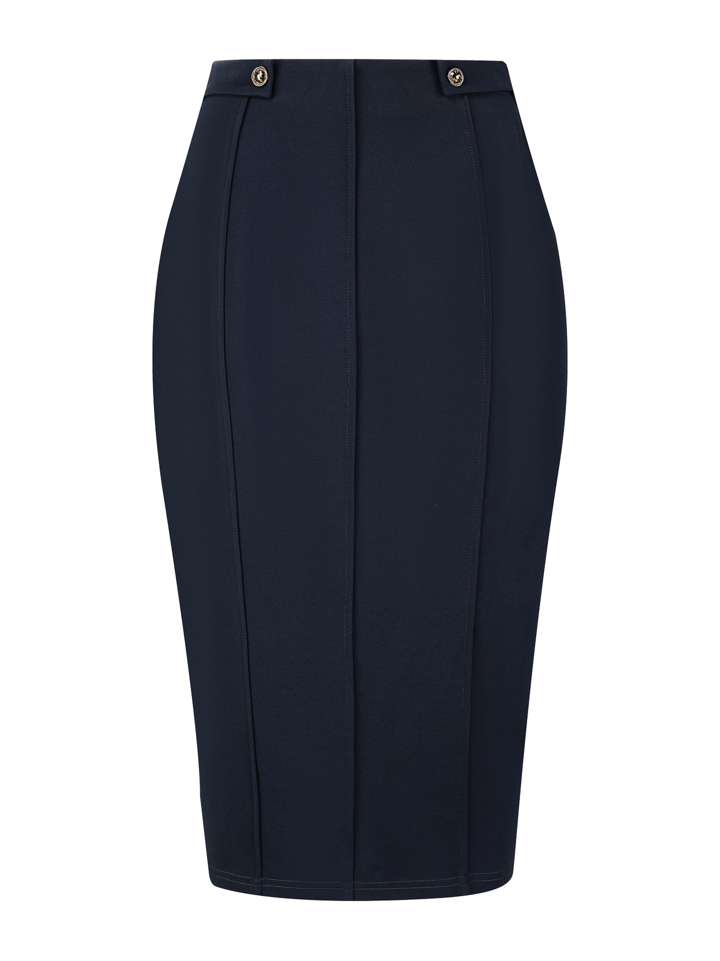 Women's Work Pencil Skirt High Waist Office Stretch Bodycon Midi Skirt