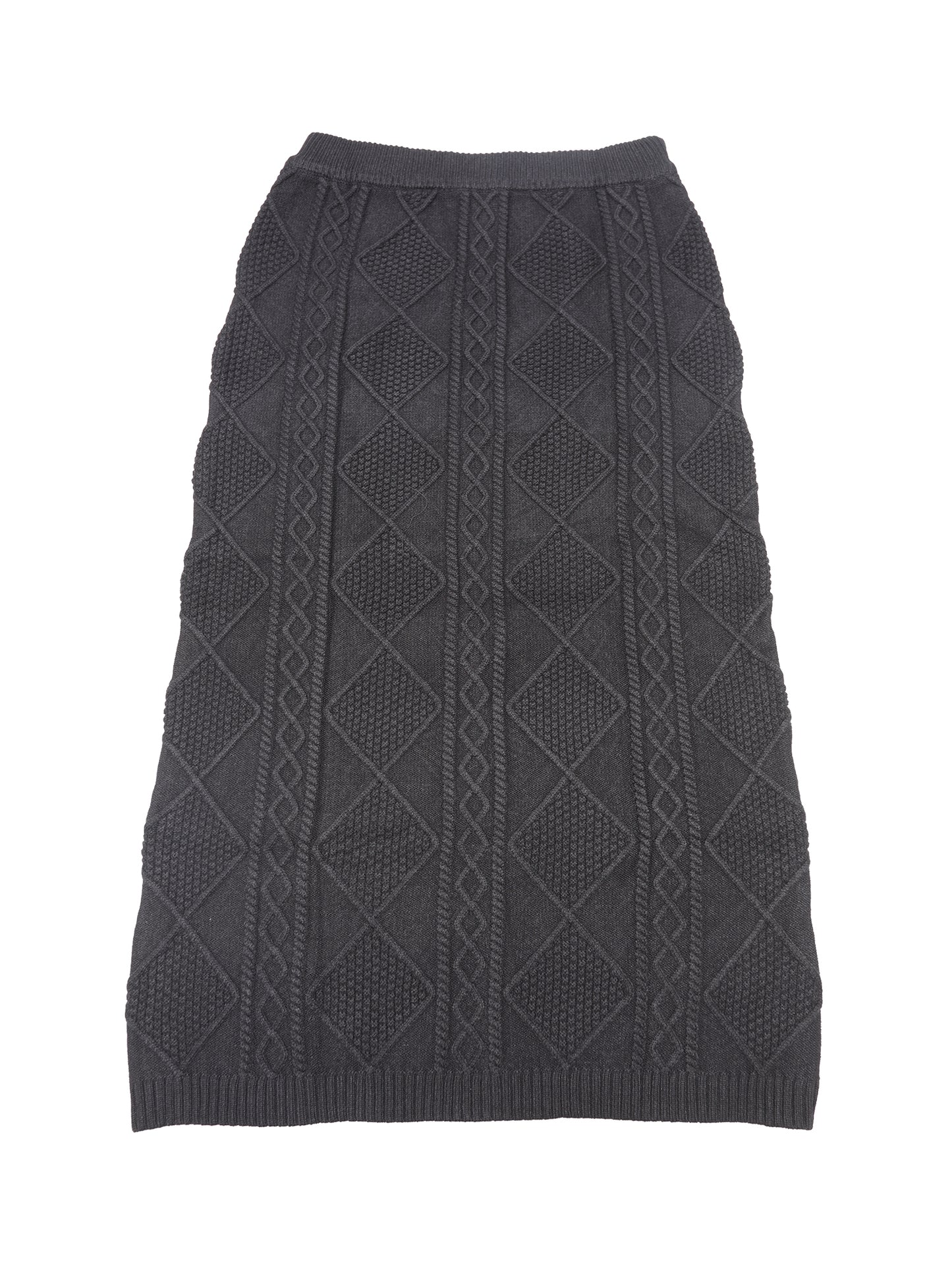 Women's Ribbed Knit Elastic High Waist Stretchy Pencil Sweater Midi Skirt
