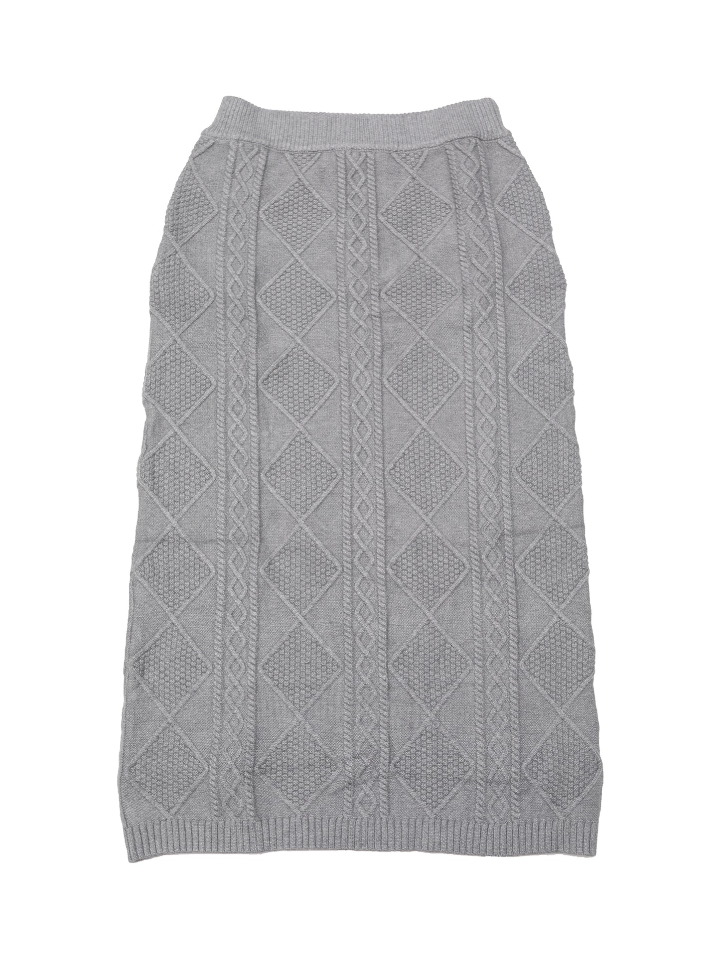 Women's Ribbed Knit Elastic High Waist Stretchy Pencil Sweater Midi Skirt