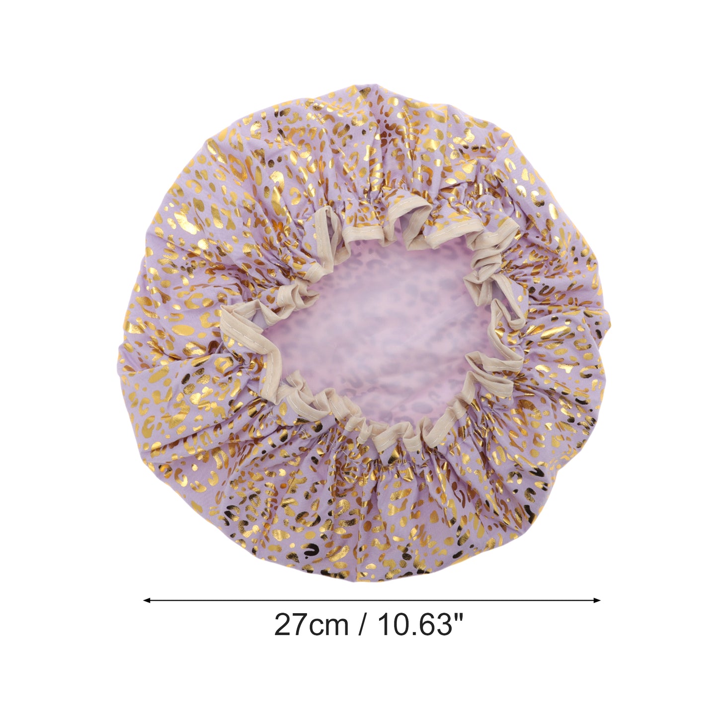 3 Pcs Reusable Leopards Spots Shower Cap for Shower Purple