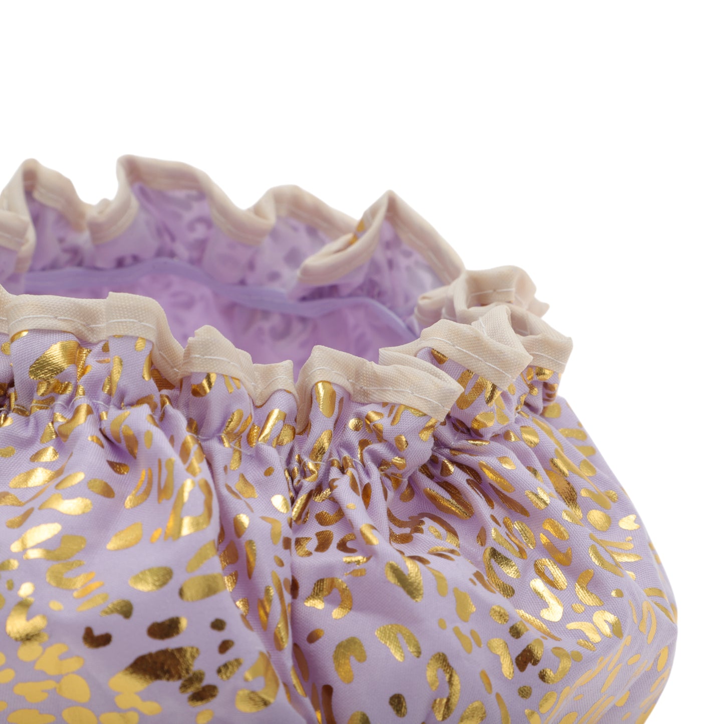 3 Pcs Reusable Leopards Spots Shower Cap for Shower Purple