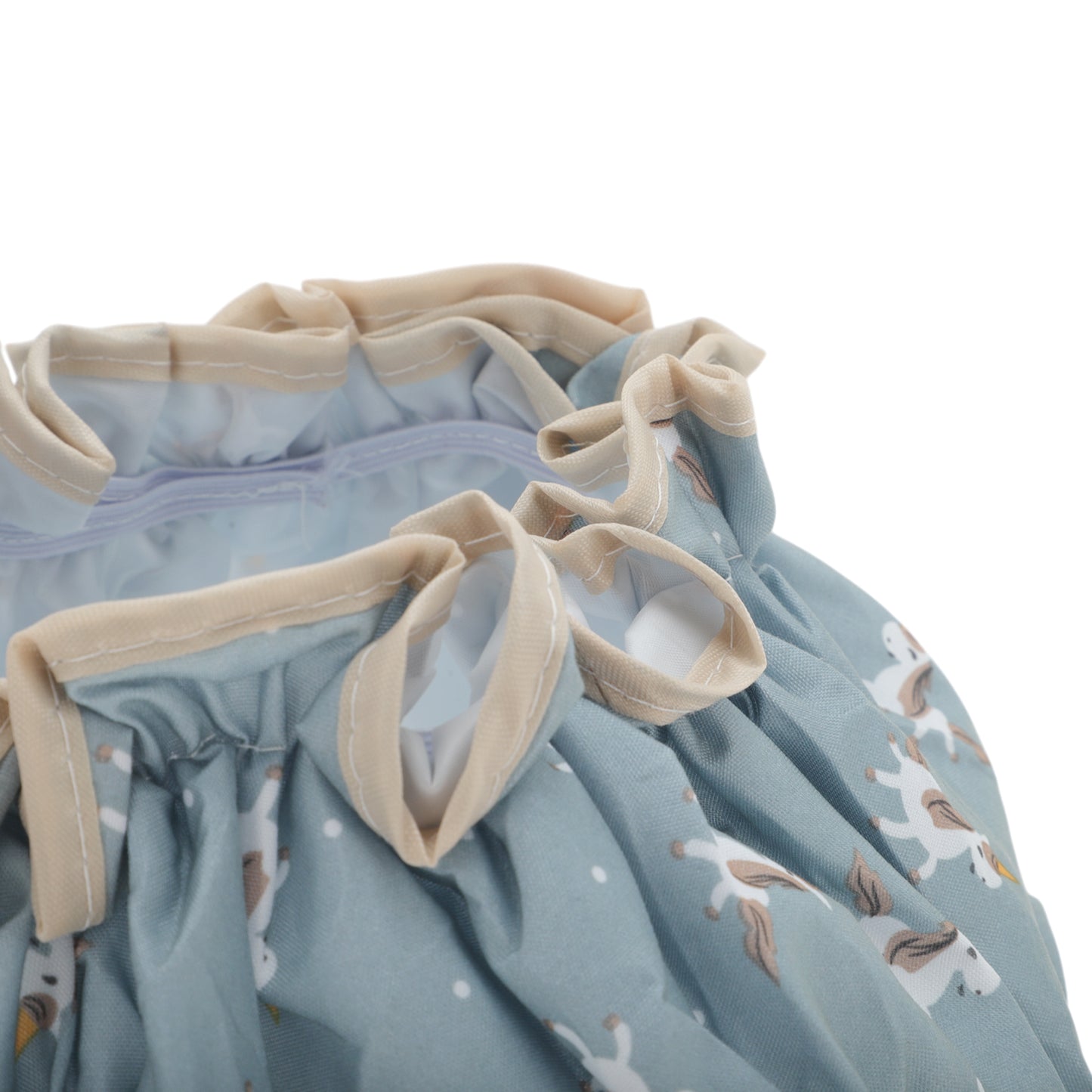 1 Pc Reusable Horse Pattern Shower Cap for Shower Blue