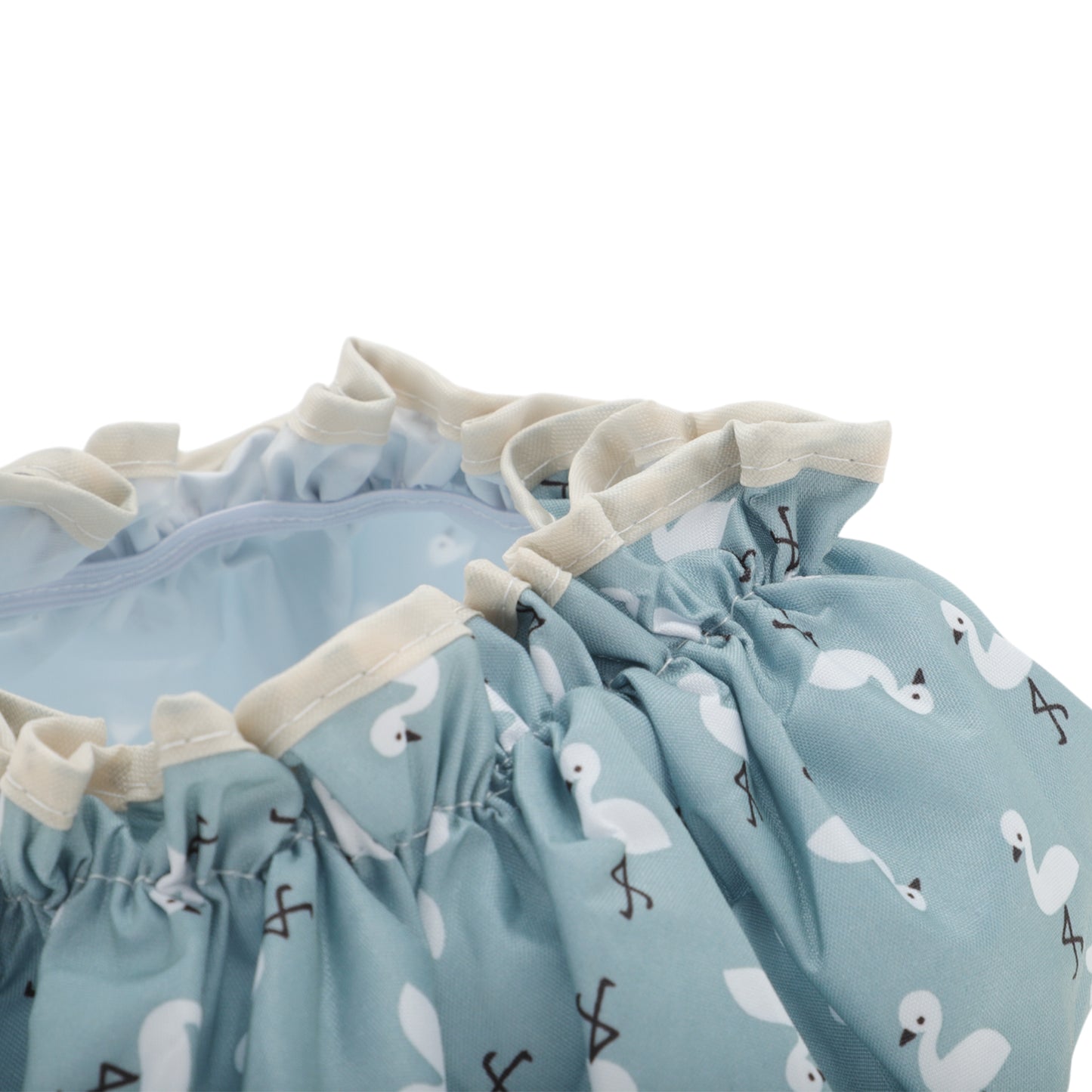 1 Pc Reusable Birds Pattern Shower Cap for Shower Blue