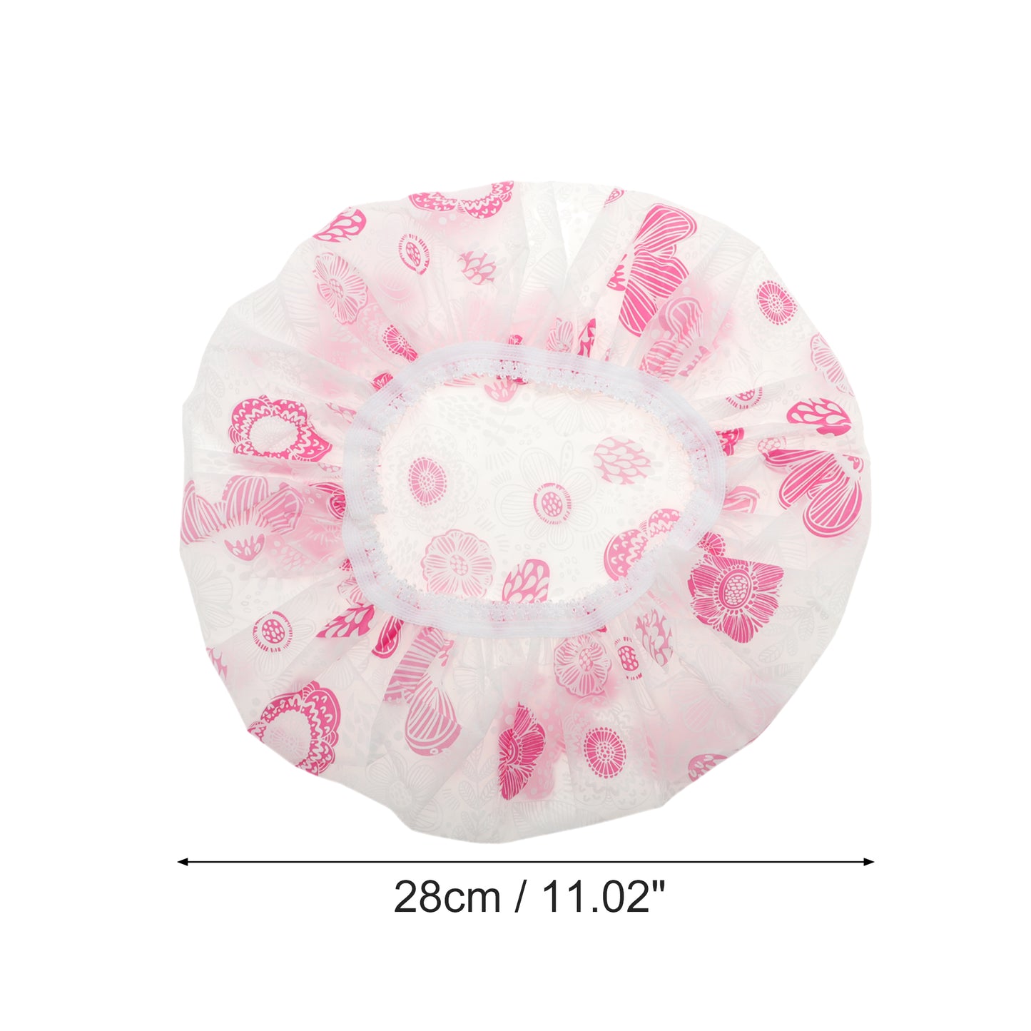 1 Pc Reusable Single Layer Shower Cap for Shower Pink