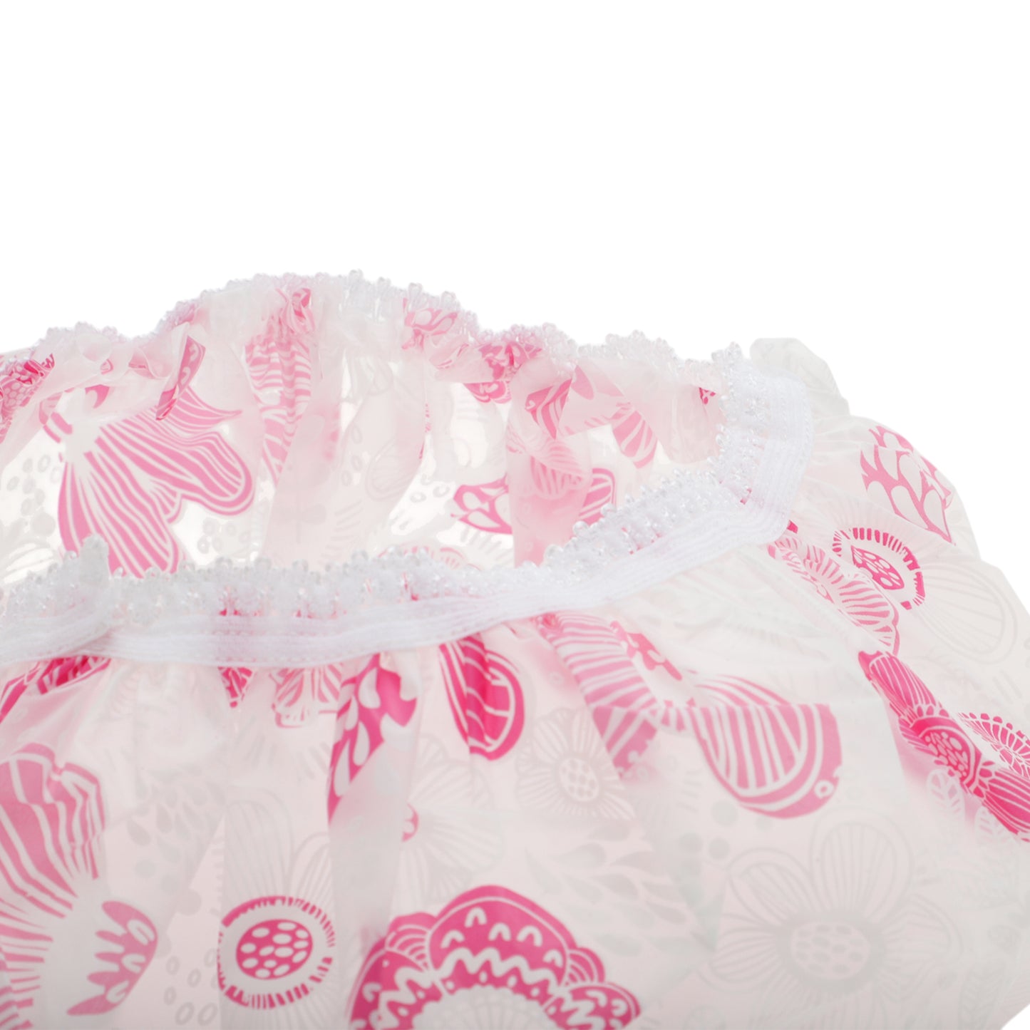1 Pc Reusable Single Layer Shower Cap for Shower Pink