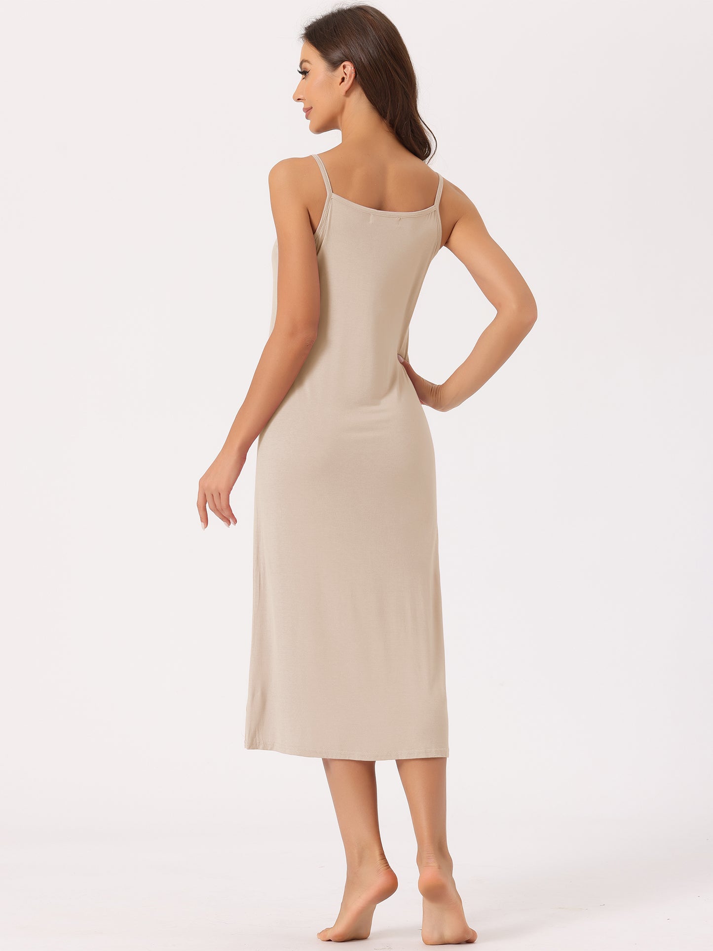 Camisón largo con tirantes finos para mujer (tallas grandes disponibles)