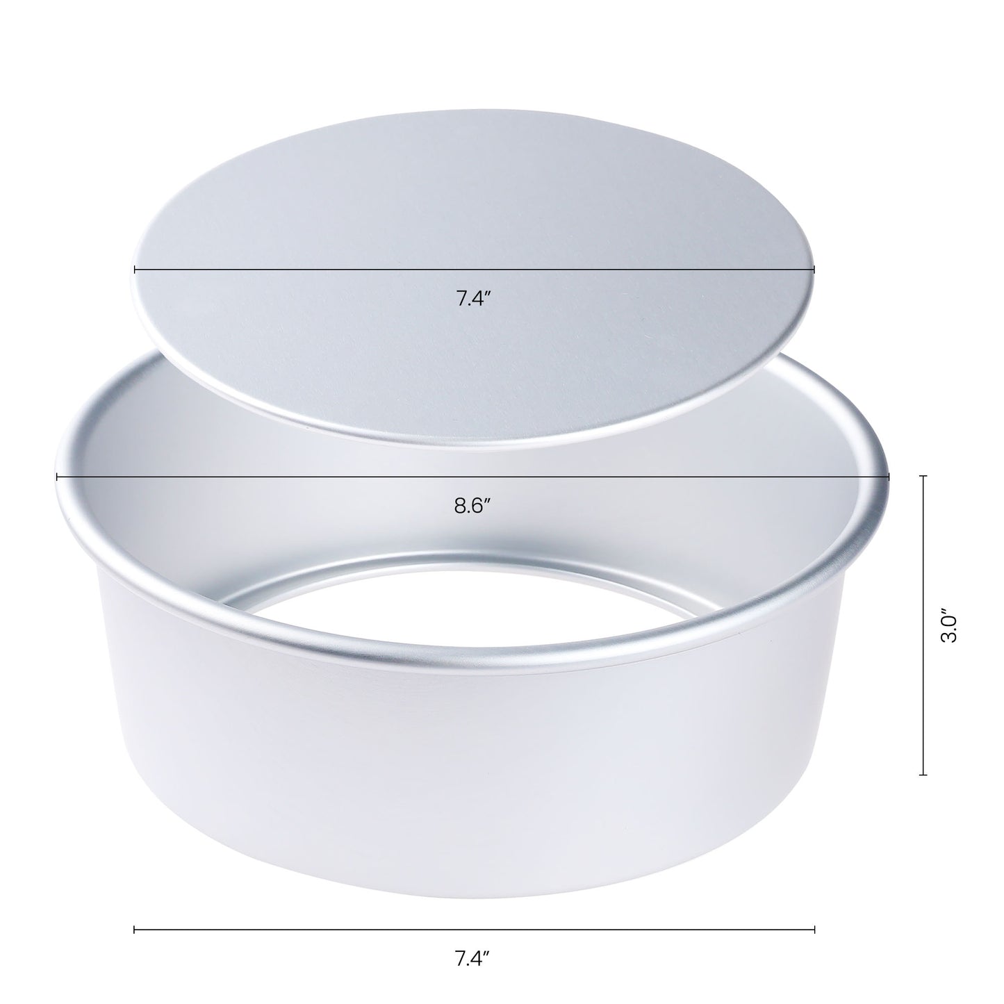 Baking Sheet Pan Set of 2, Warp-Resistant Nonstick Round Cake Pan