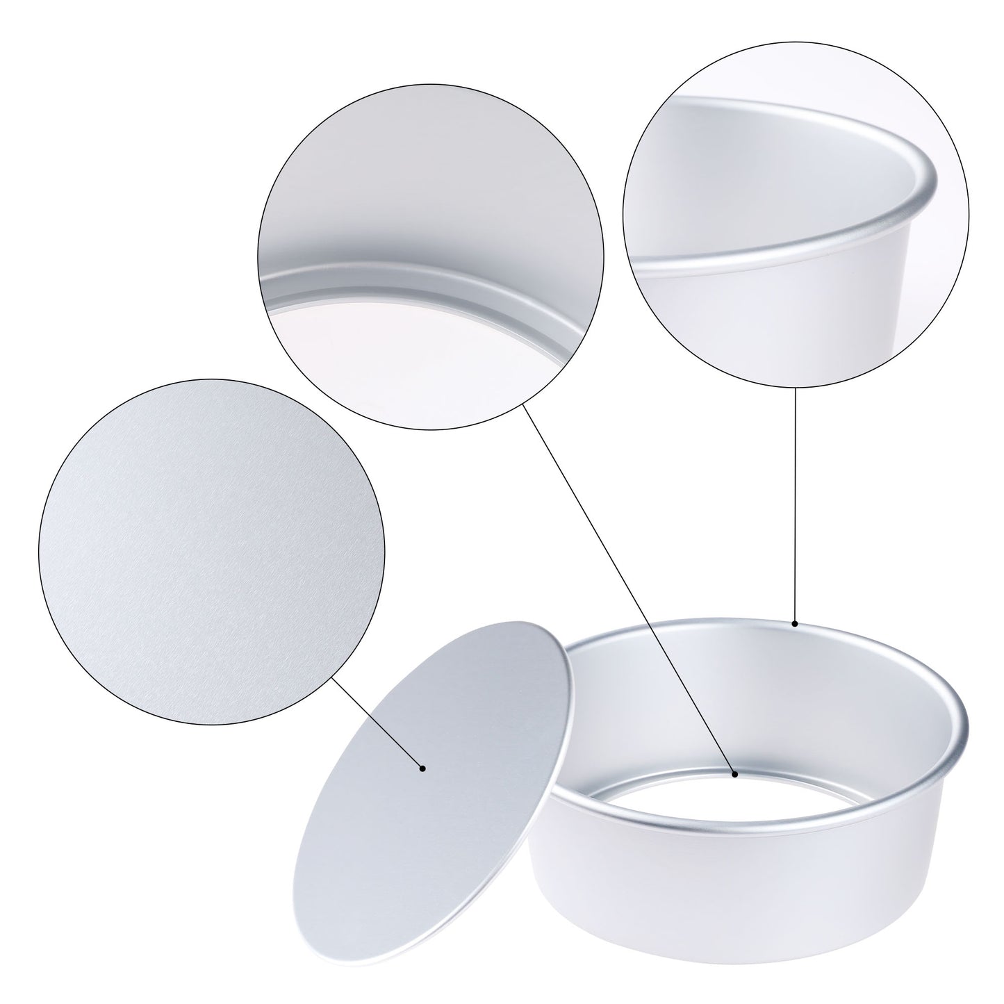 Baking Sheet Pan Set of 2, Warp-Resistant Nonstick Round Cake Pan