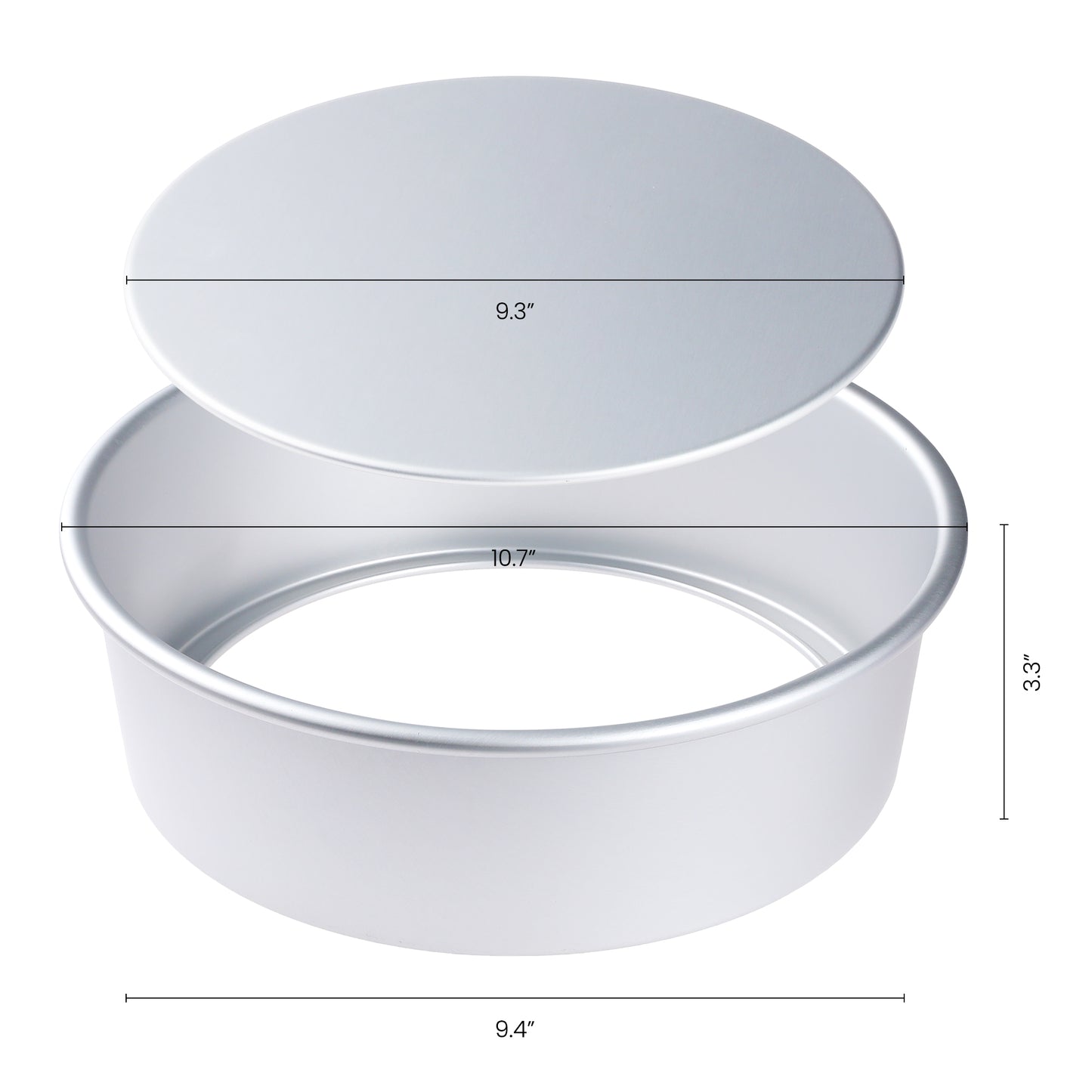 Baking Sheet Pan Set of 2, Warp-Resistant Nonstick Round Cake Pan