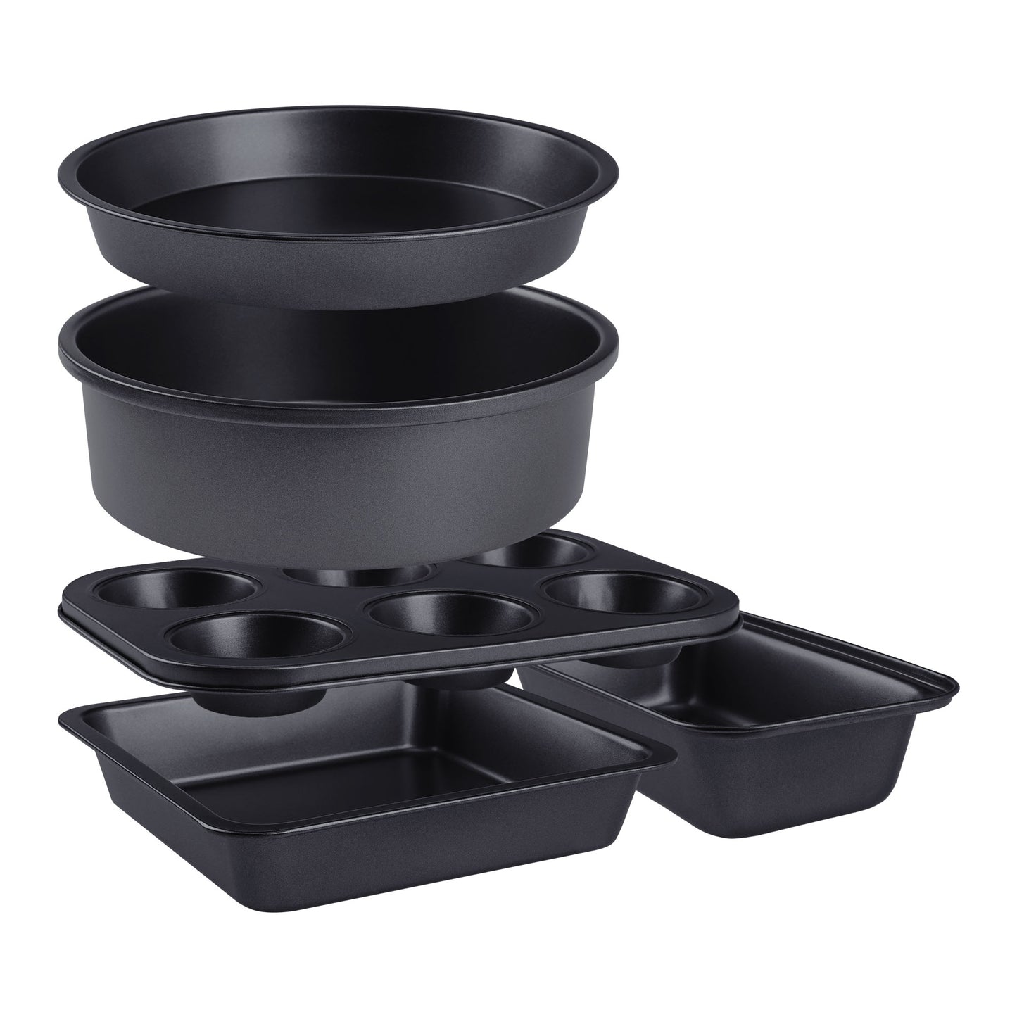 5 Pieces Nonstick, Carbon Steel Bakeware Set,Sheet Pans for Baking 5PCS