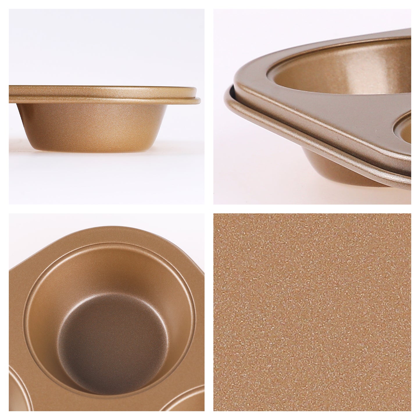Paquete de 3 moldes para cupcakes, antiadherentes, para 12 muffins