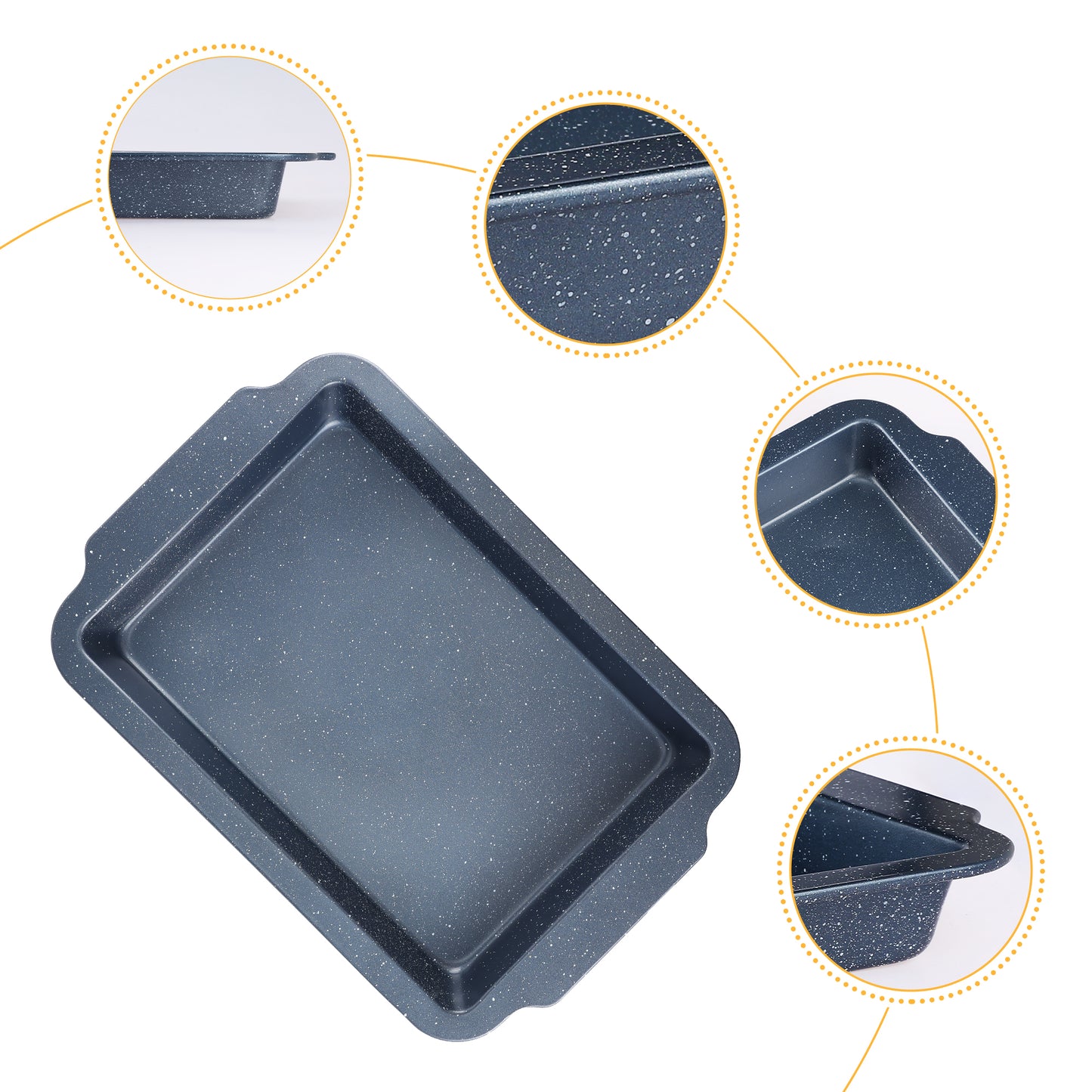 3 Pieces Baking Sheet Pan, Cookie Sheets for Oven Cooking, Warp Resistant Nonstick Durable Cake Pan