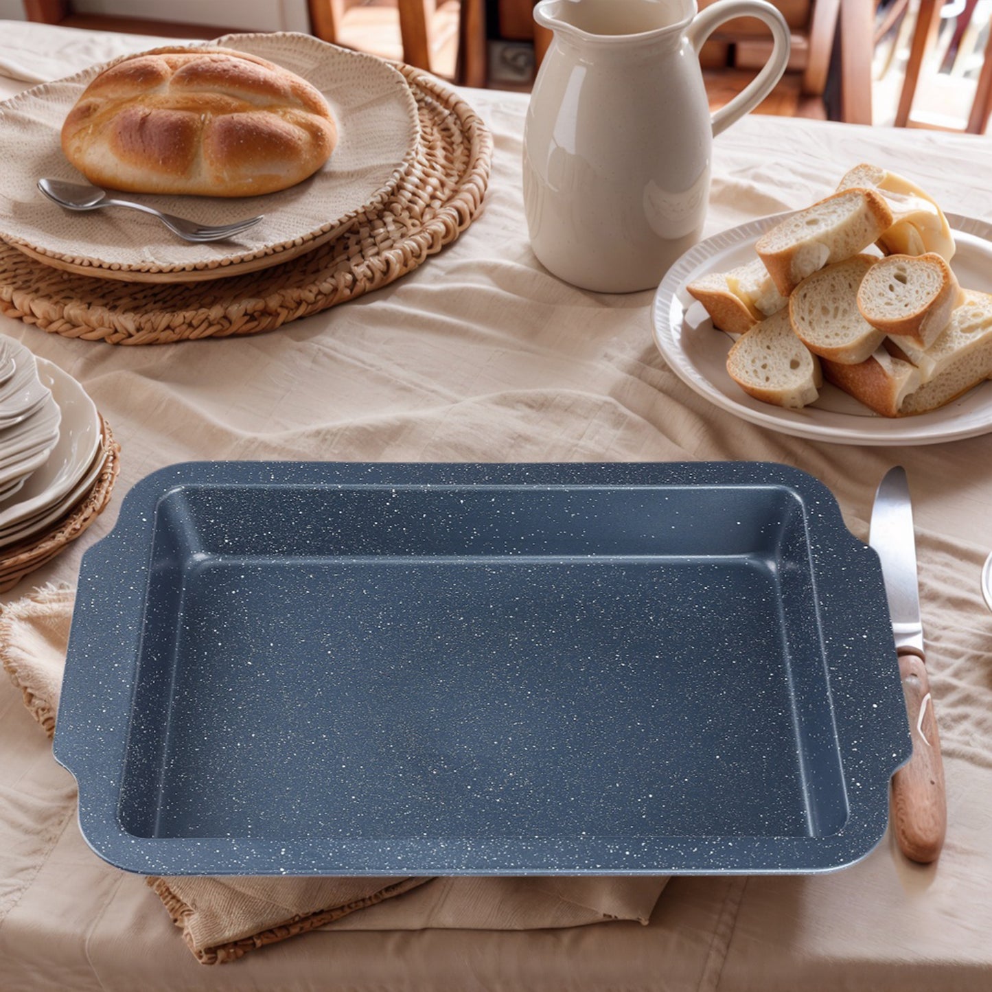 3 Pieces Baking Sheet Pan, Cookie Sheets for Oven Cooking, Warp Resistant Nonstick Durable Cake Pan