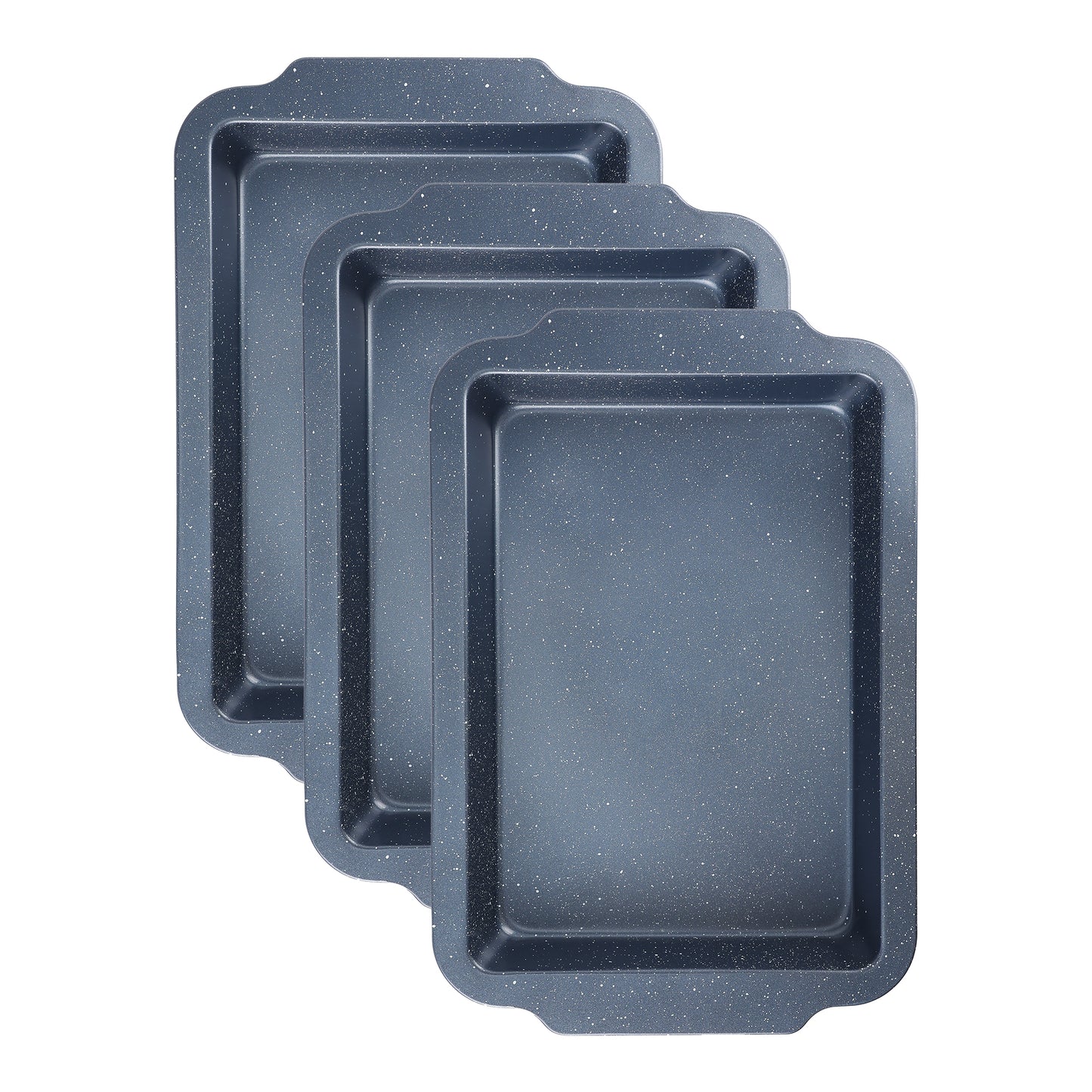3 Pieces Baking Sheet Pan, Cookie Sheets for Oven Cooking, Warp Resistant Nonstick Durable Cake Pan