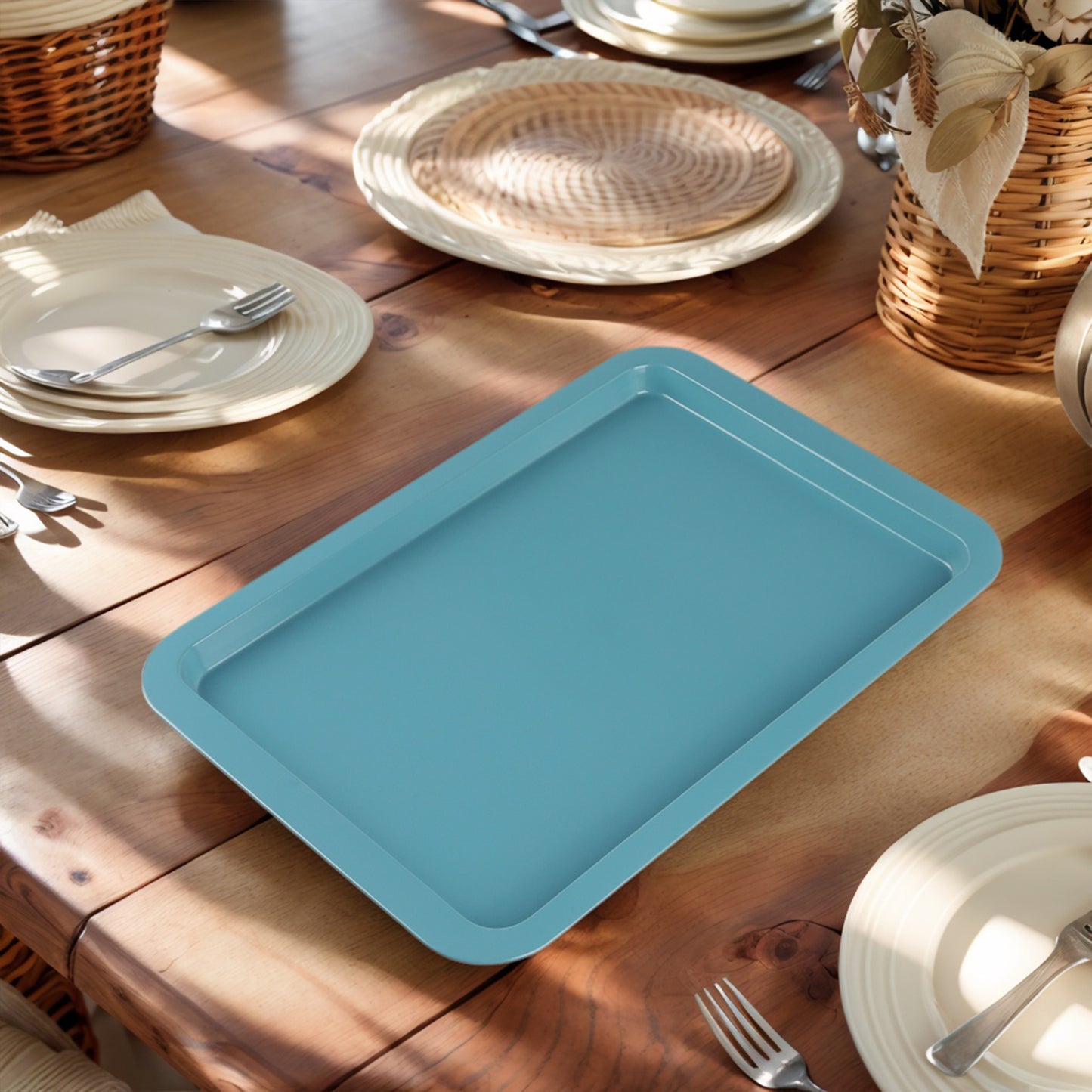 Baking Sheet Pan, Cookie Sheets for Oven Cooking, Warp Resistant Nonstick Cake Pan