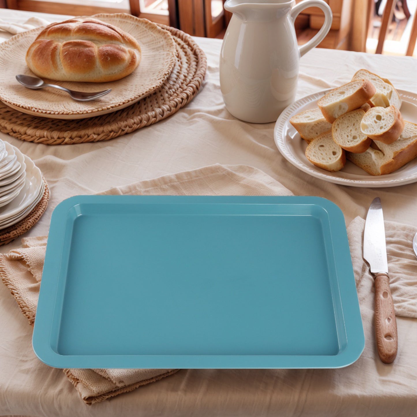 Baking Sheet Pan, Cookie Sheets for Oven Cooking, Warp Resistant Nonstick Cake Pan