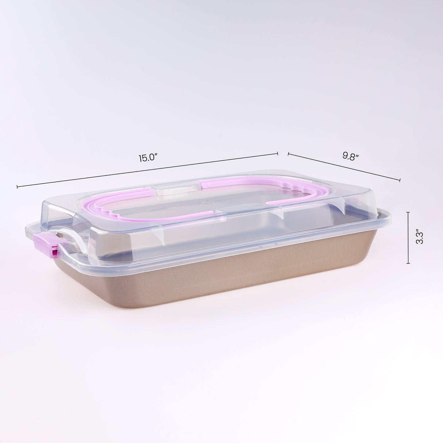 Bandeja para hornear, bandejas para hornear galletas, bandeja antiadherente resistente a la deformación para pasteles con tapa