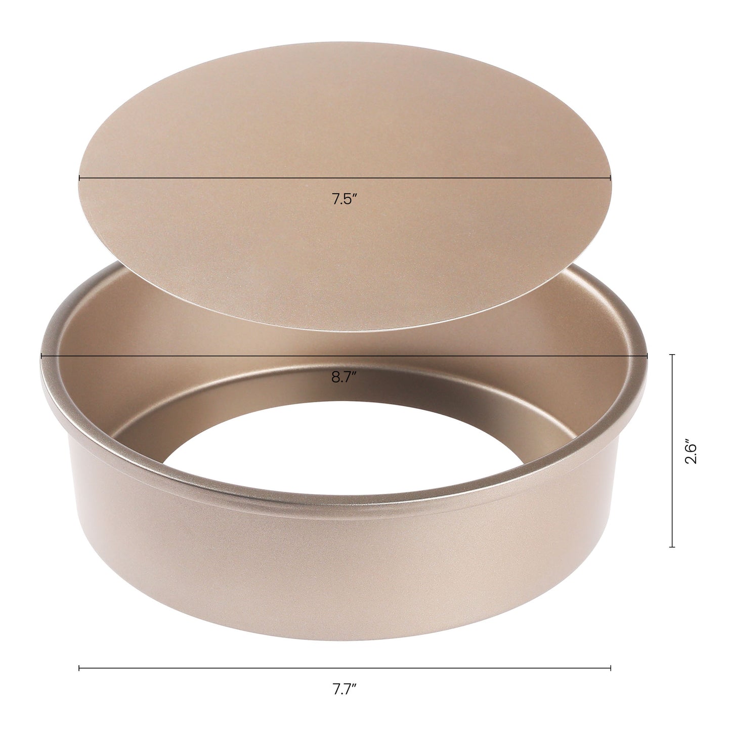Baking Sheet Pan Set of 3, Warp Resistant Round Cake Pan